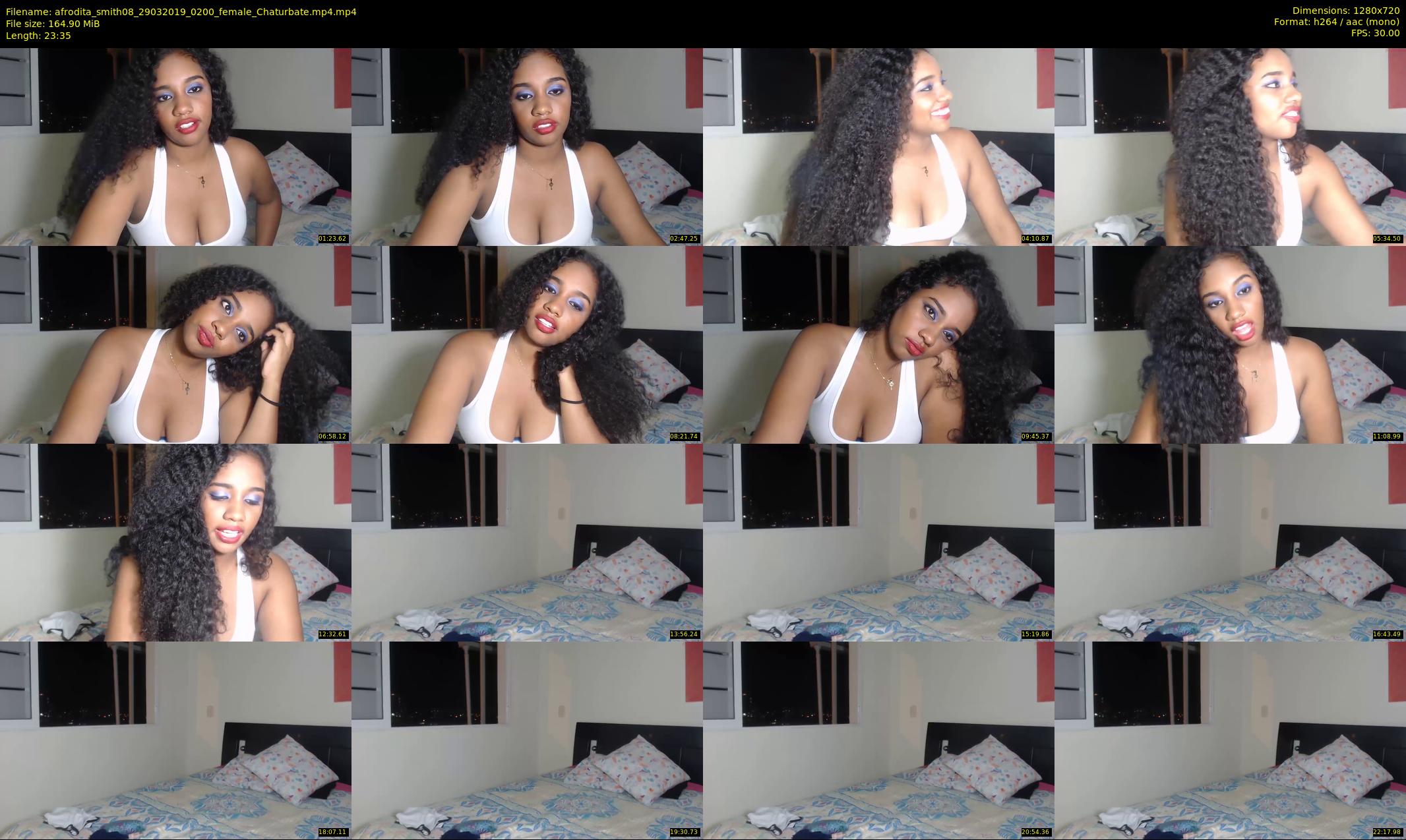 afrodita_smith08 — 24 minute Chaturbate female cam show recording, 720p, Mar 29, 2019
