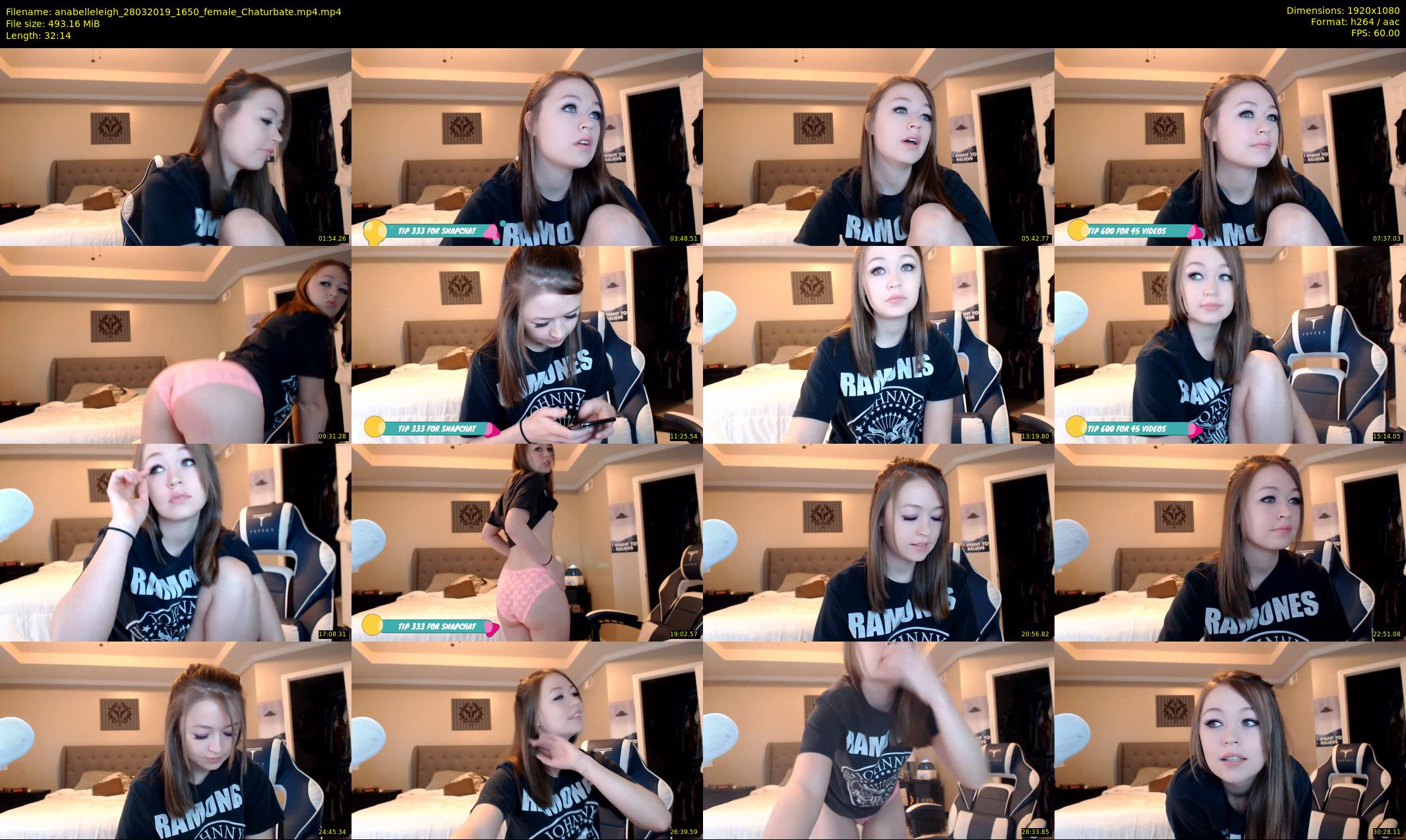 anabelleleigh — 33 minute Chaturbate female cam show recording, 1080p, Mar 28, 2019