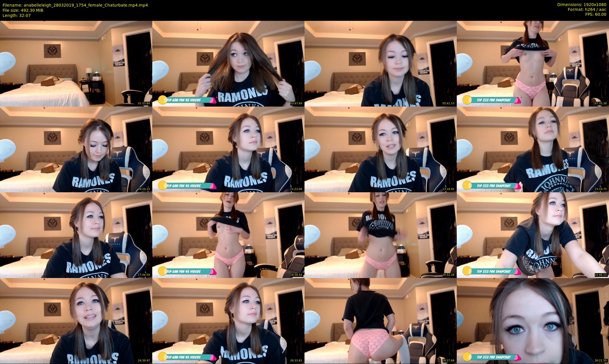 anabelleleigh — 33 minute Chaturbate female cam show recording, 1080p, Mar 28, 2019