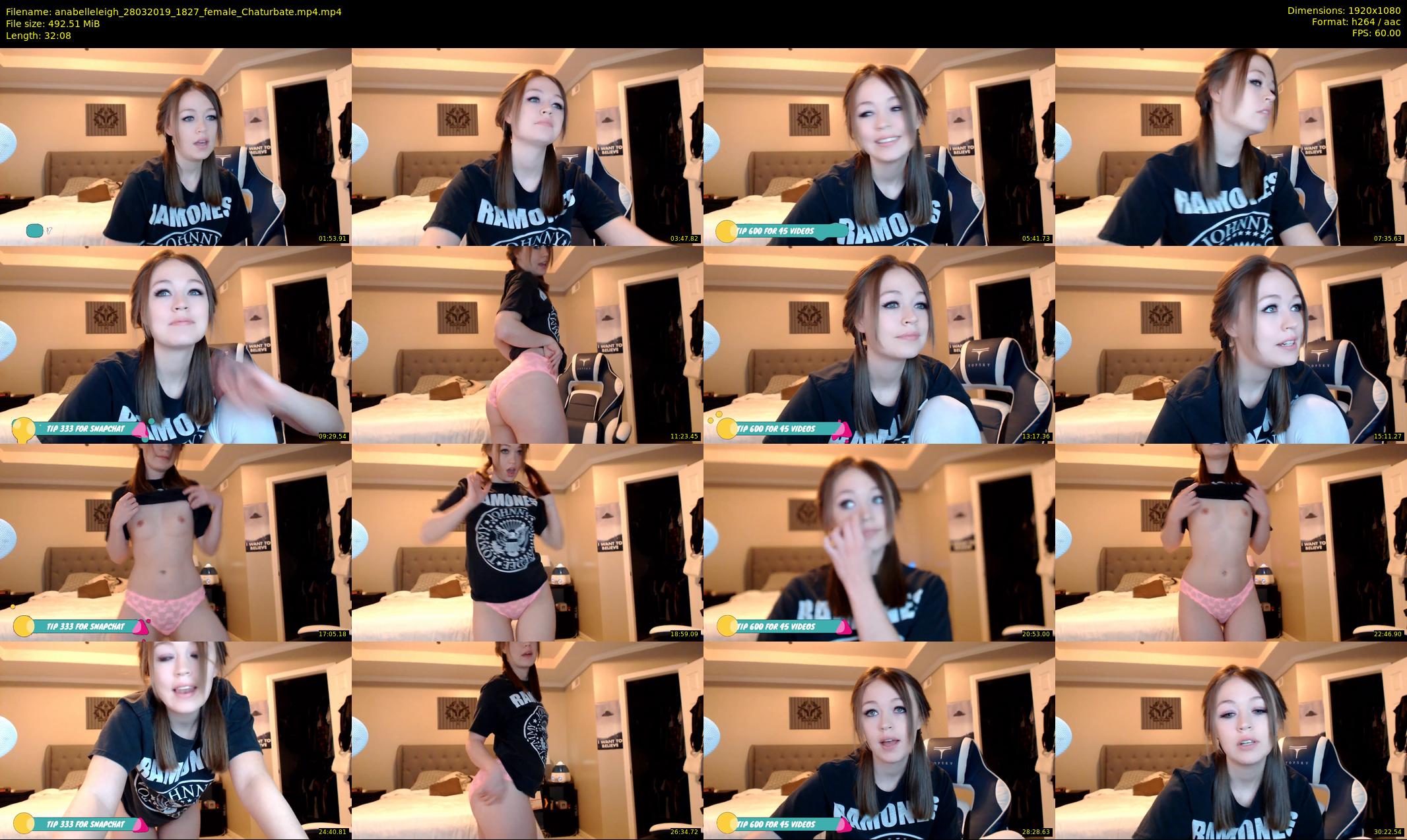 anabelleleigh — 33 minute Chaturbate female cam show recording, 1080p, Mar 28, 2019