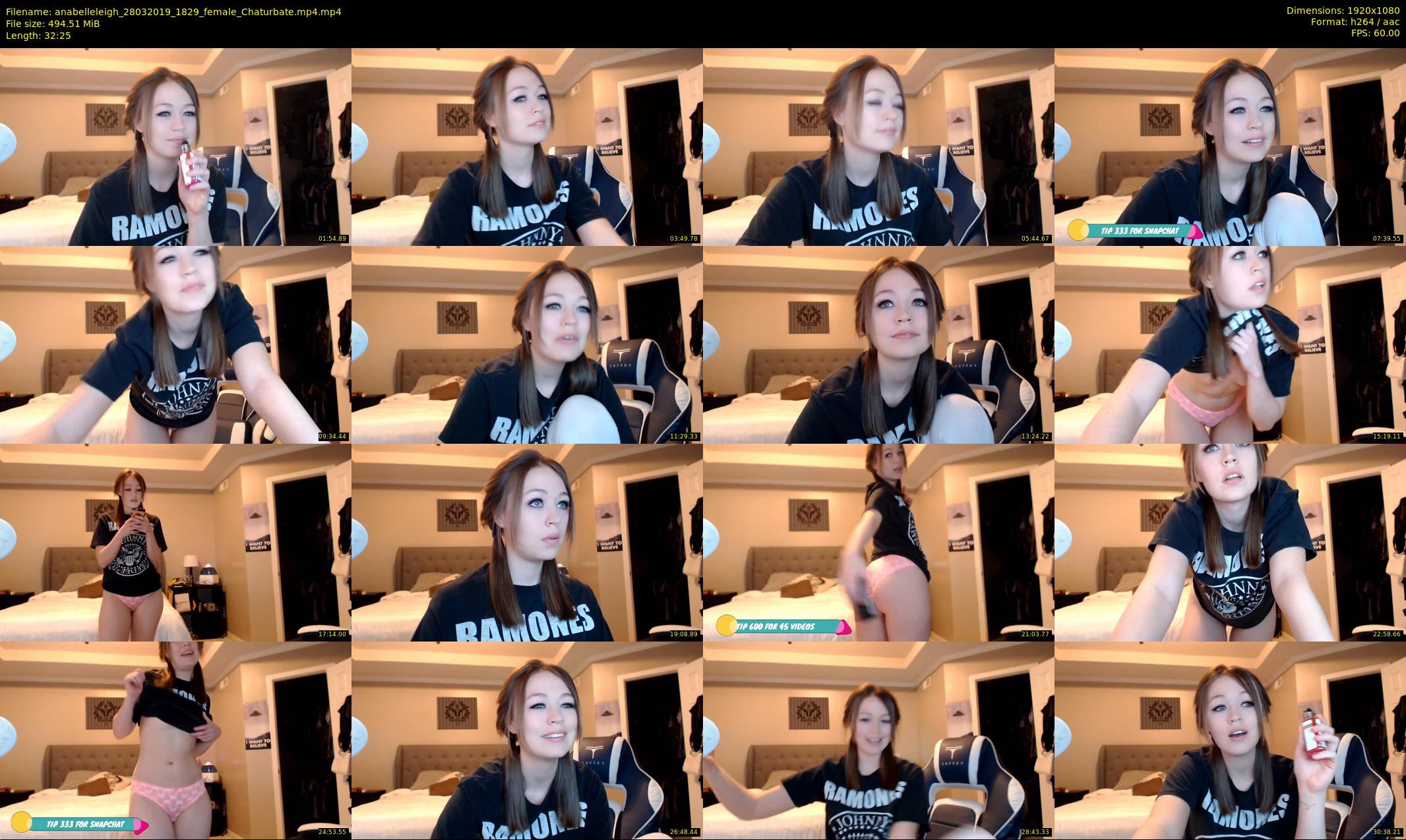anabelleleigh — 33 minute Chaturbate female cam show recording, 1080p, Mar 28, 2019