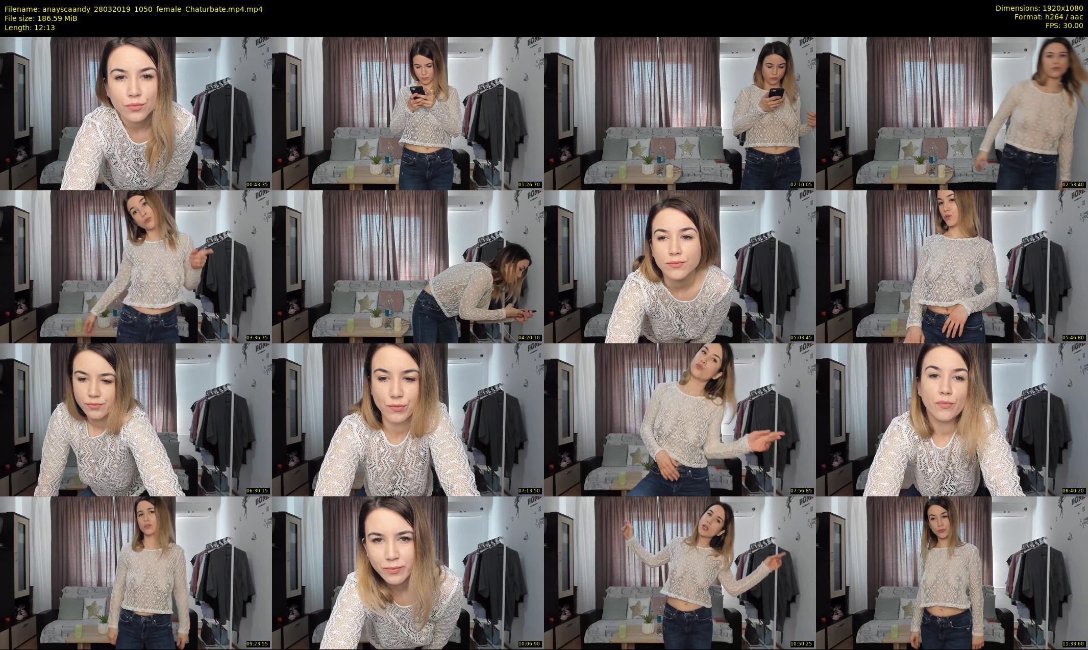 anayscaandy — 13 minute Chaturbate female cam show recording, 1080p, Mar 28, 2019