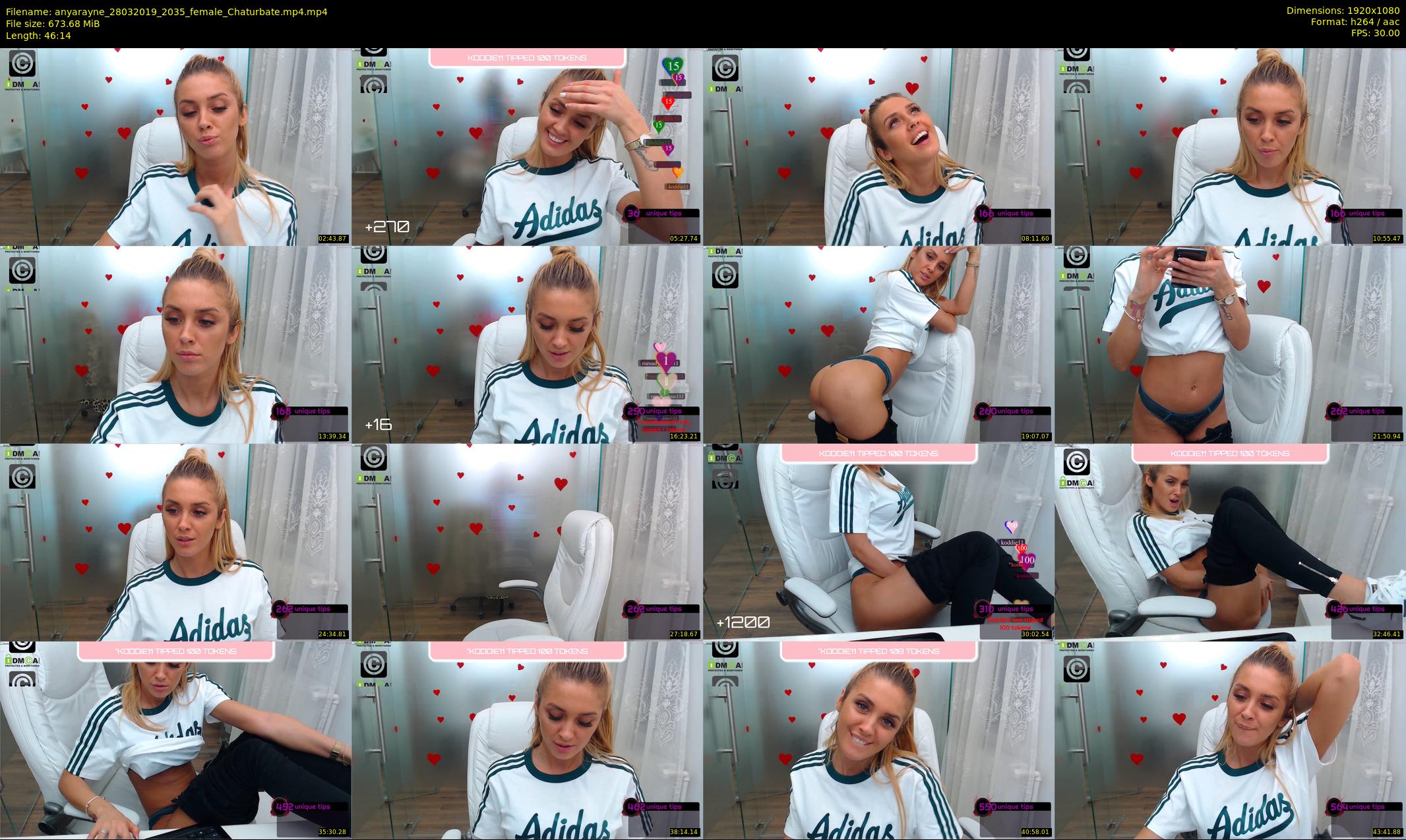 anyarayne — 47 minute Chaturbate female cam show recording, 1080p, Mar 28, 2019