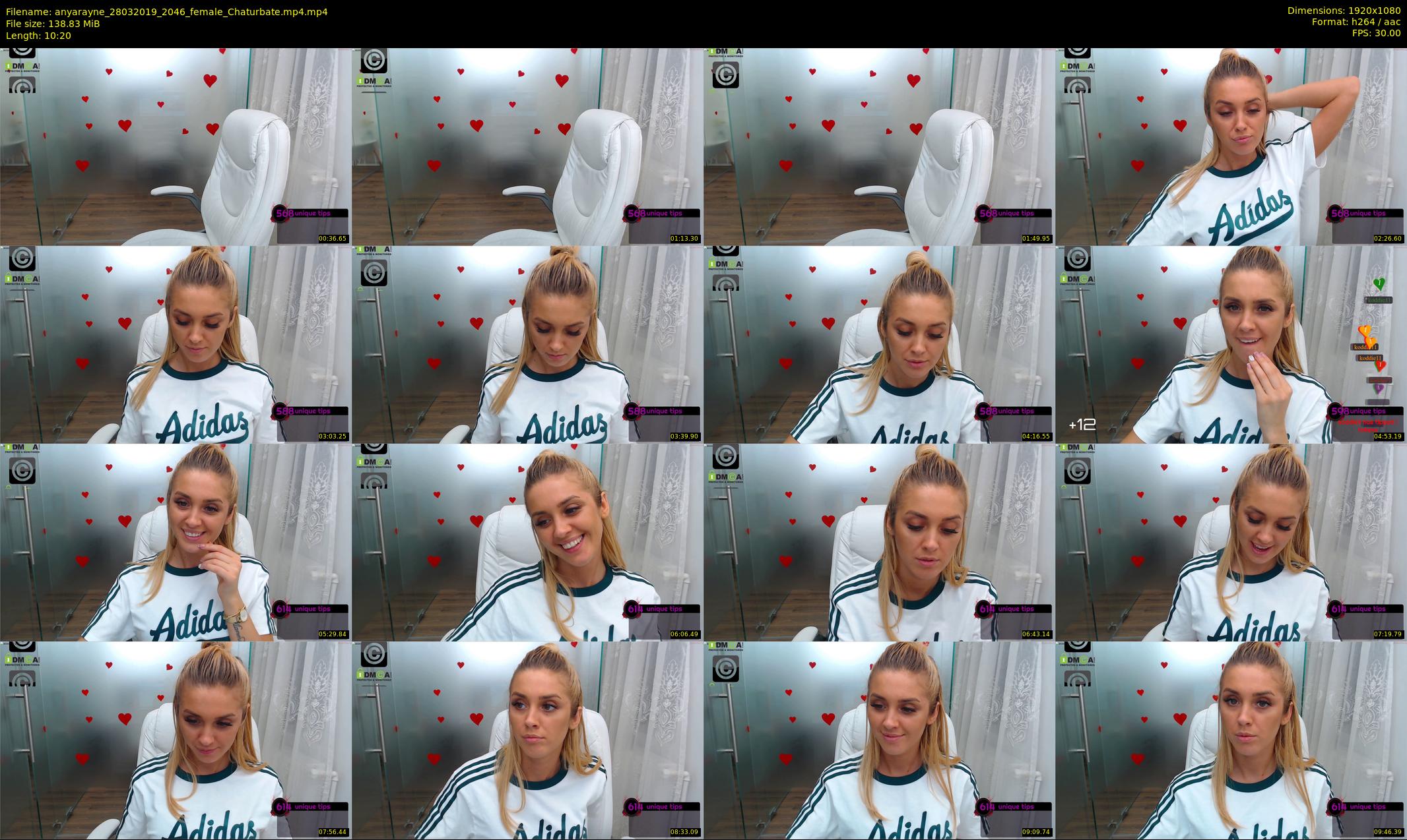 anyarayne — 11 minute Chaturbate female cam show recording, 1080p, Mar 28, 2019