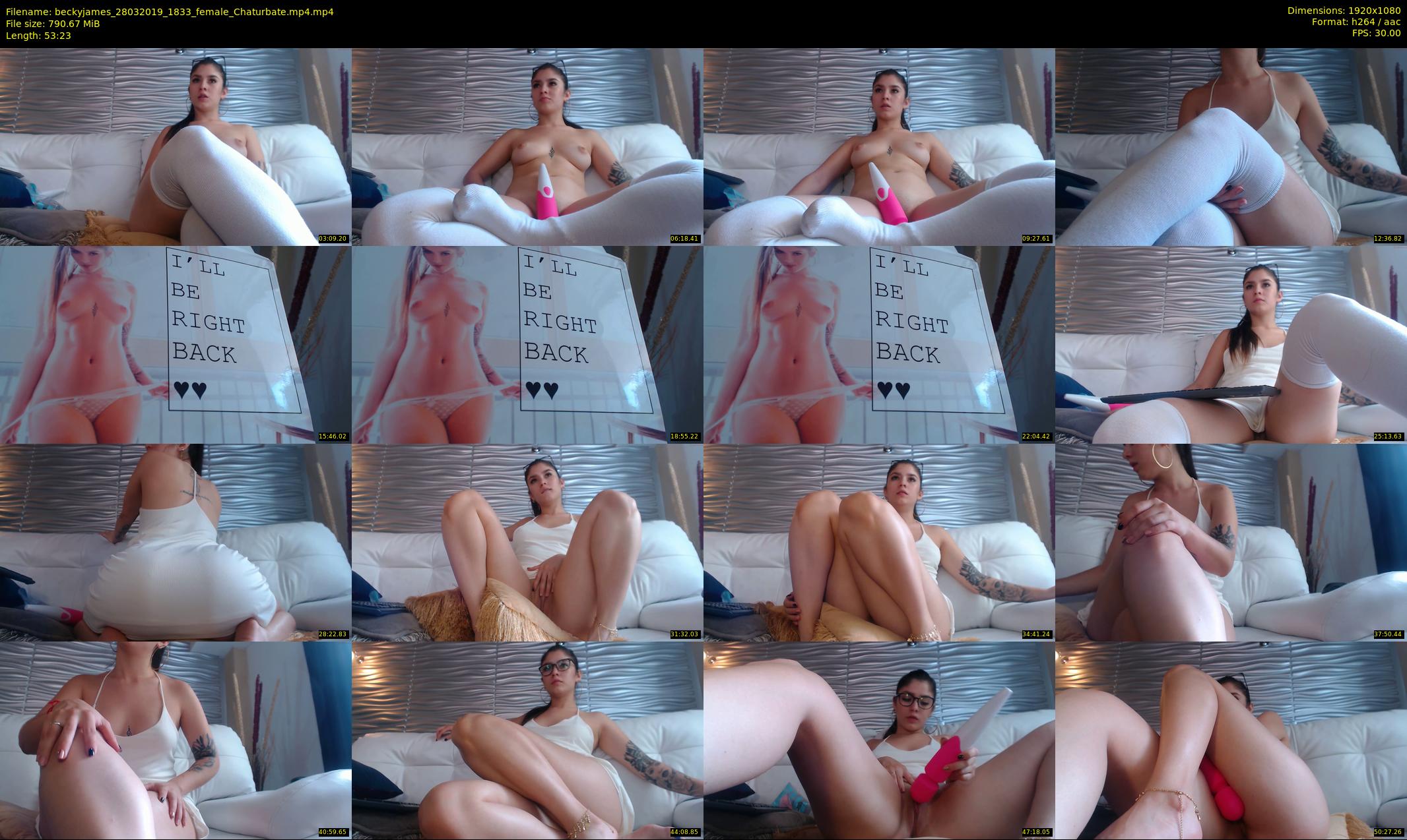 beckyjames — 54 minute Chaturbate female cam show recording, 1080p, Mar 28, 2019