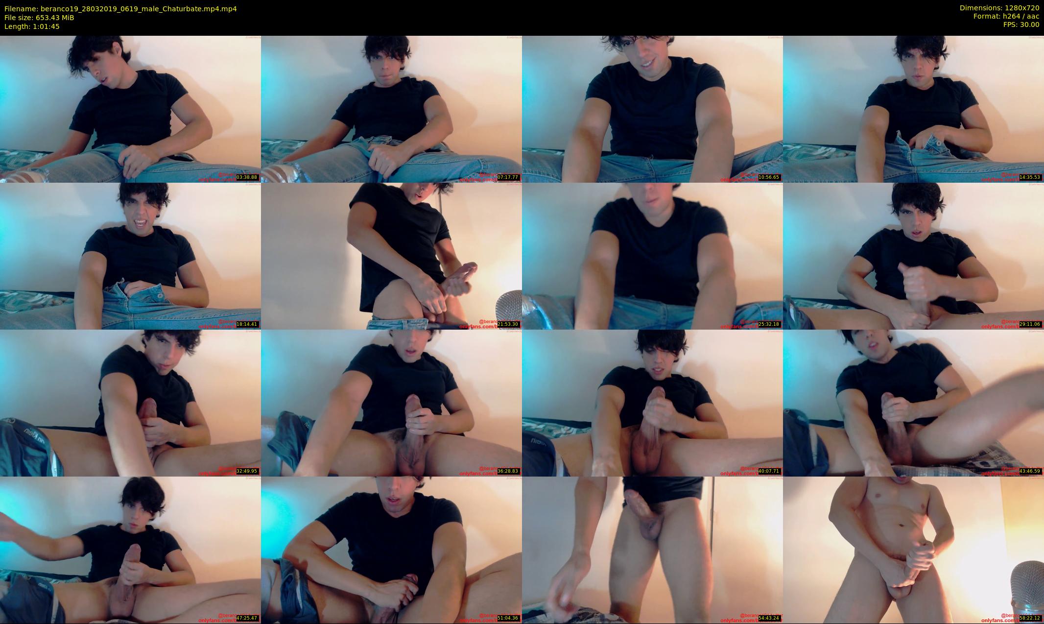 beranco19 — 62 minute Chaturbate male cam show recording, 720p, Mar 28, 2019