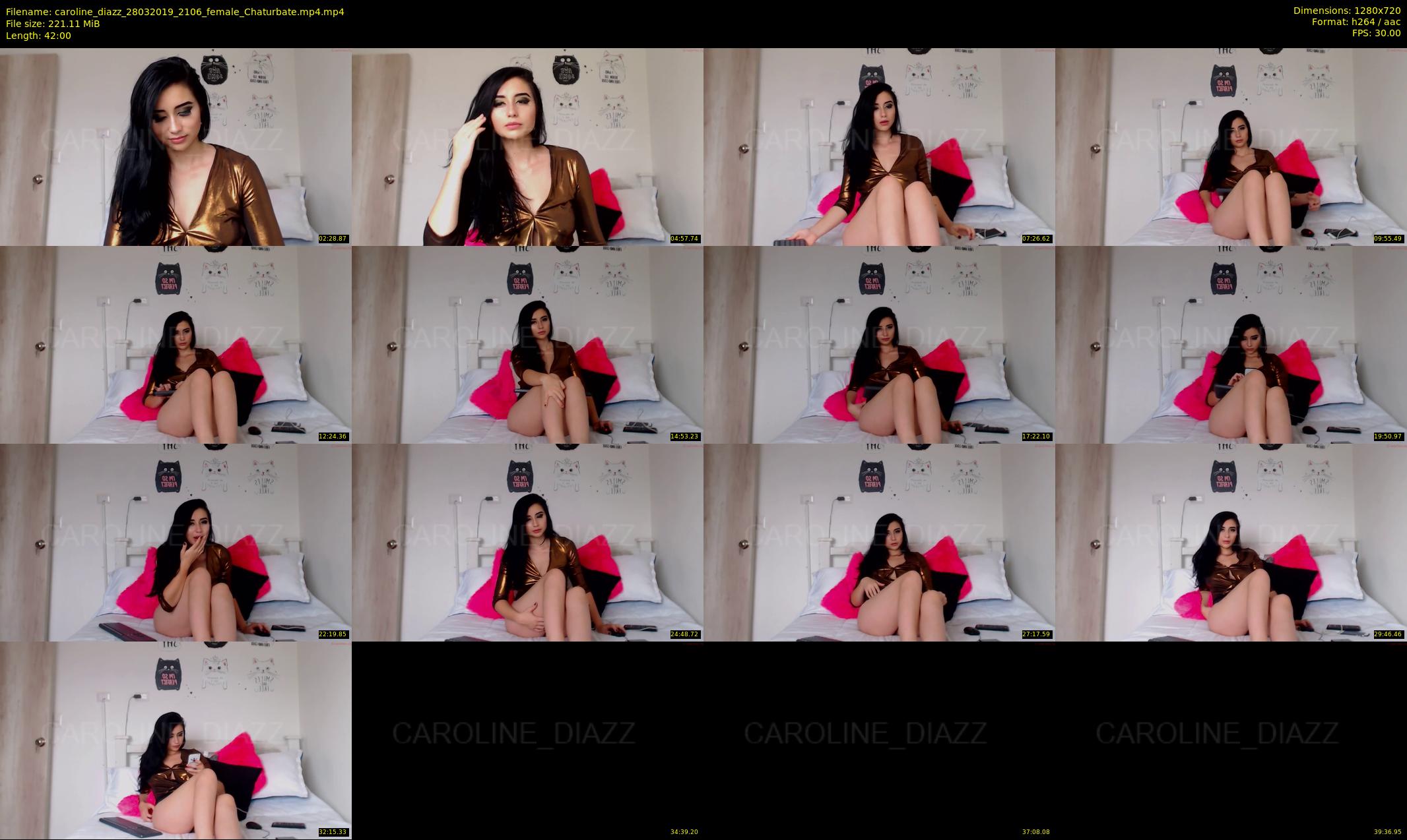 caroline_diazz — 42 minute Chaturbate female cam show recording, 720p, Mar 28, 2019