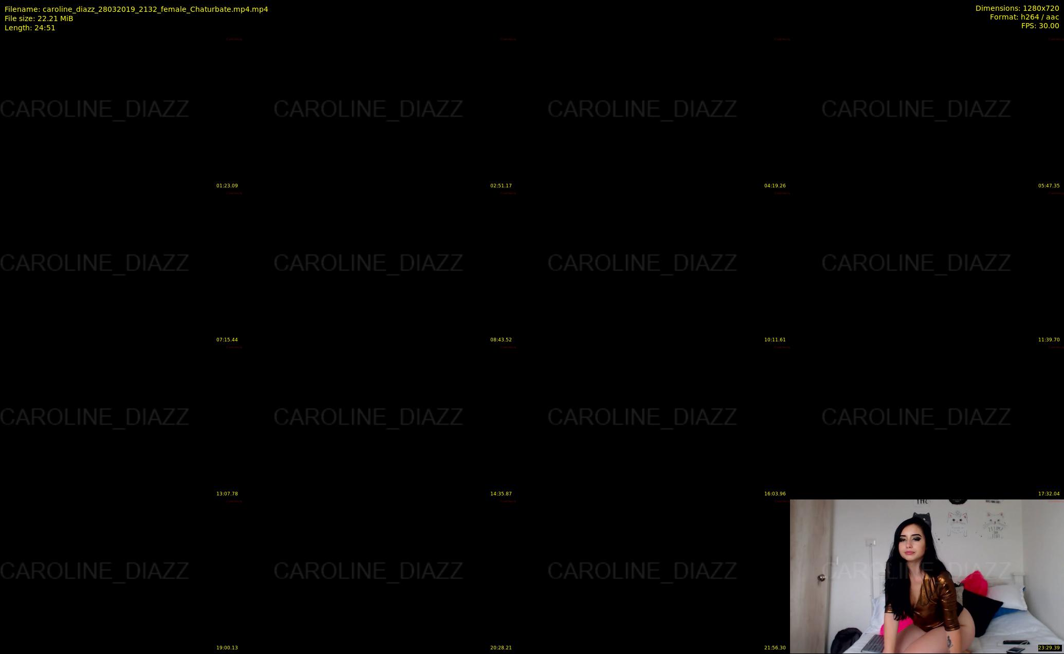 caroline_diazz — 25 minute Chaturbate female cam show recording, 720p, Mar 28, 2019