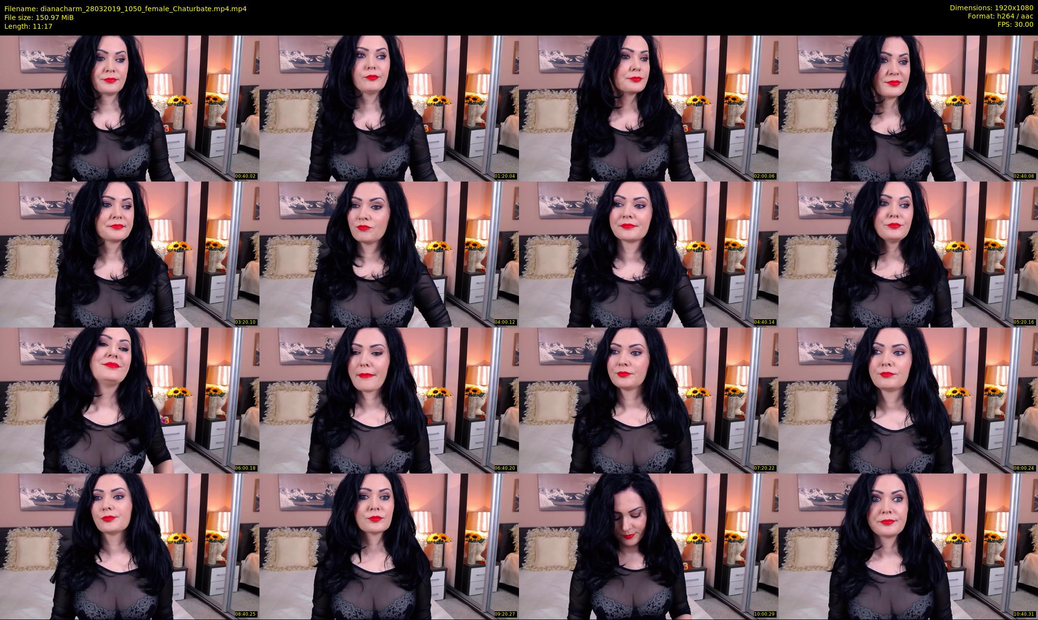 dianacharm — 12 minute Chaturbate female cam show recording, 1080p, Mar 28, 2019
