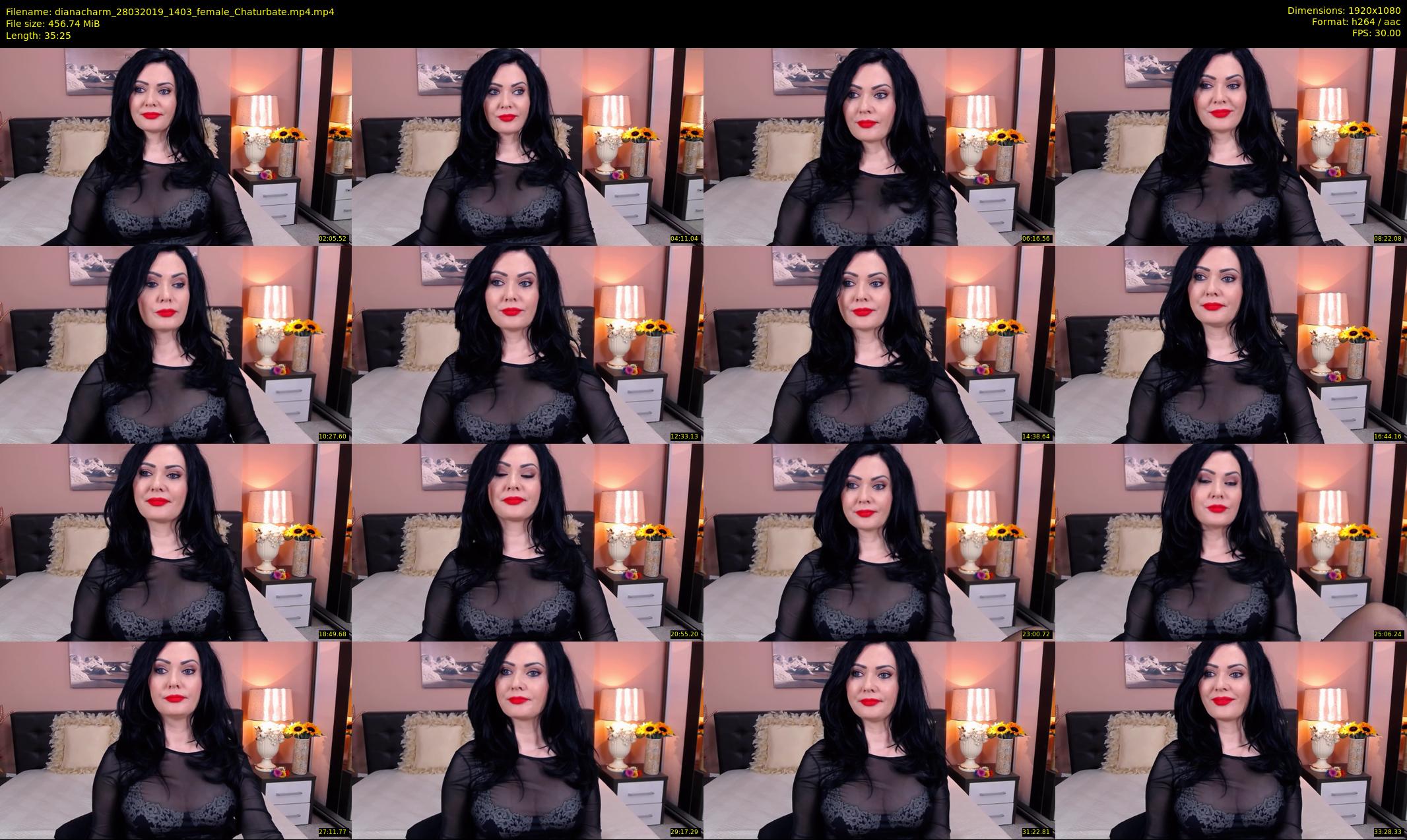 dianacharm — 36 minute Chaturbate female cam show recording, 1080p, Mar 28, 2019