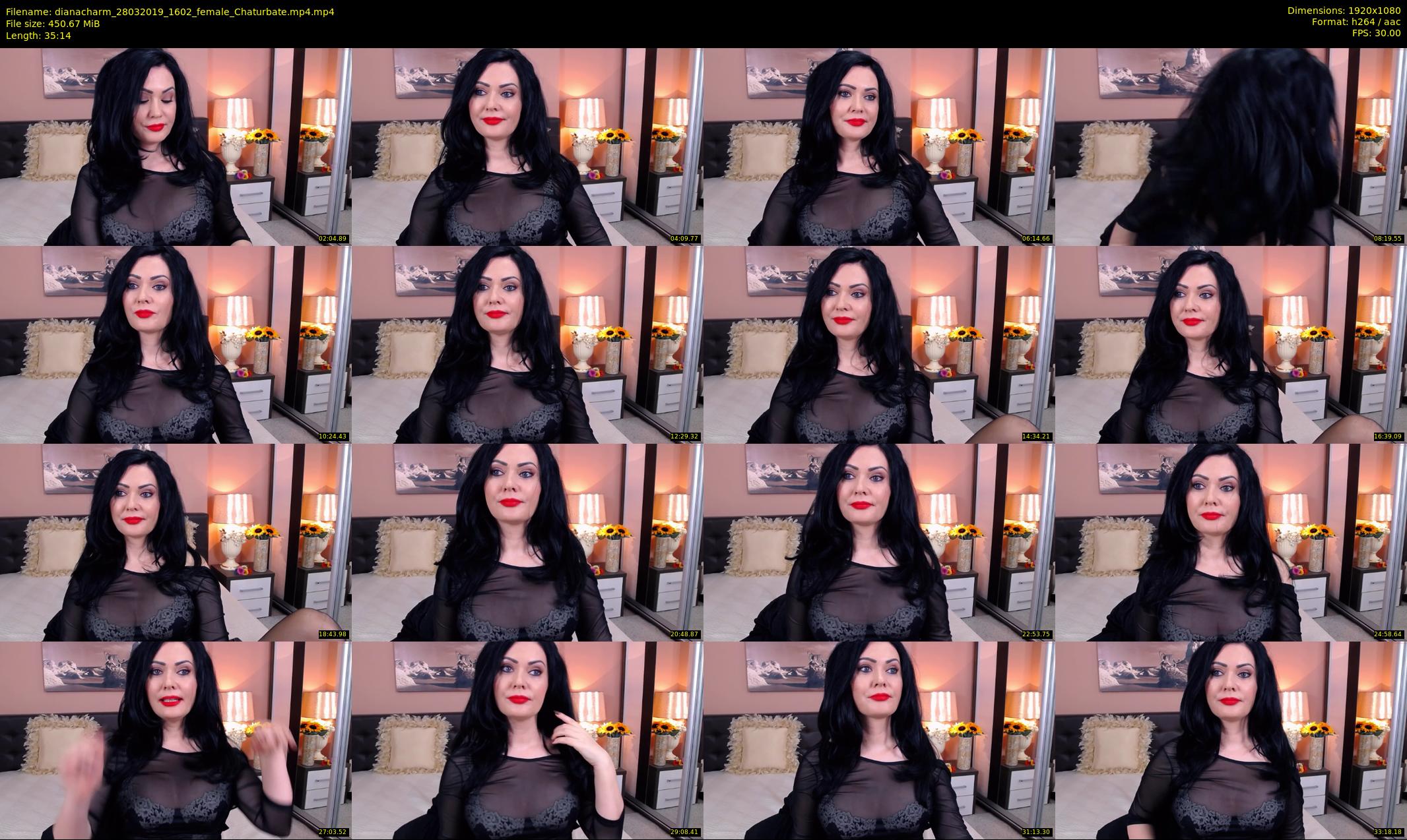 dianacharm — 36 minute Chaturbate female cam show recording, 1080p, Mar 28, 2019