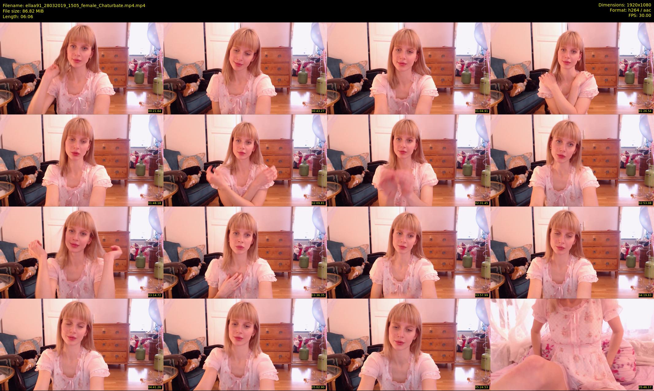 ellaa91 — 7 minute Chaturbate female cam show recording, 1080p, Mar 28, 2019