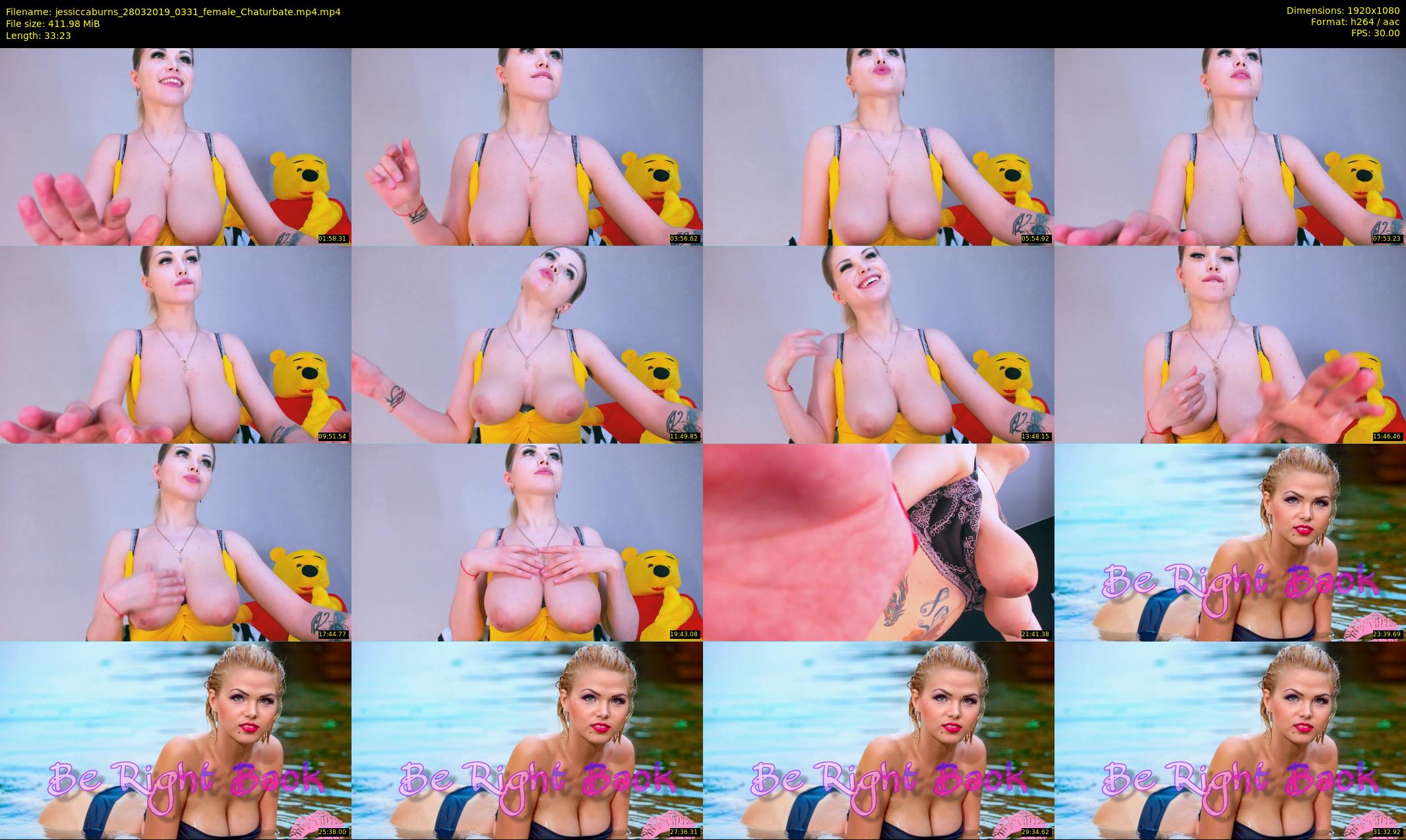 jessiccaburns — 34 minute Chaturbate female cam show recording, 1080p, Mar 28, 2019