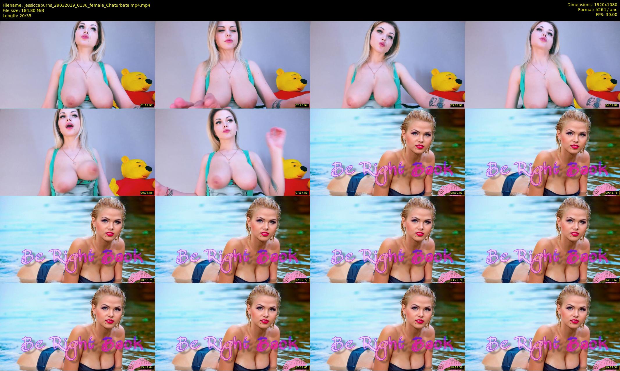 jessiccaburns — 21 minute Chaturbate female cam show recording, 1080p, Mar 29, 2019