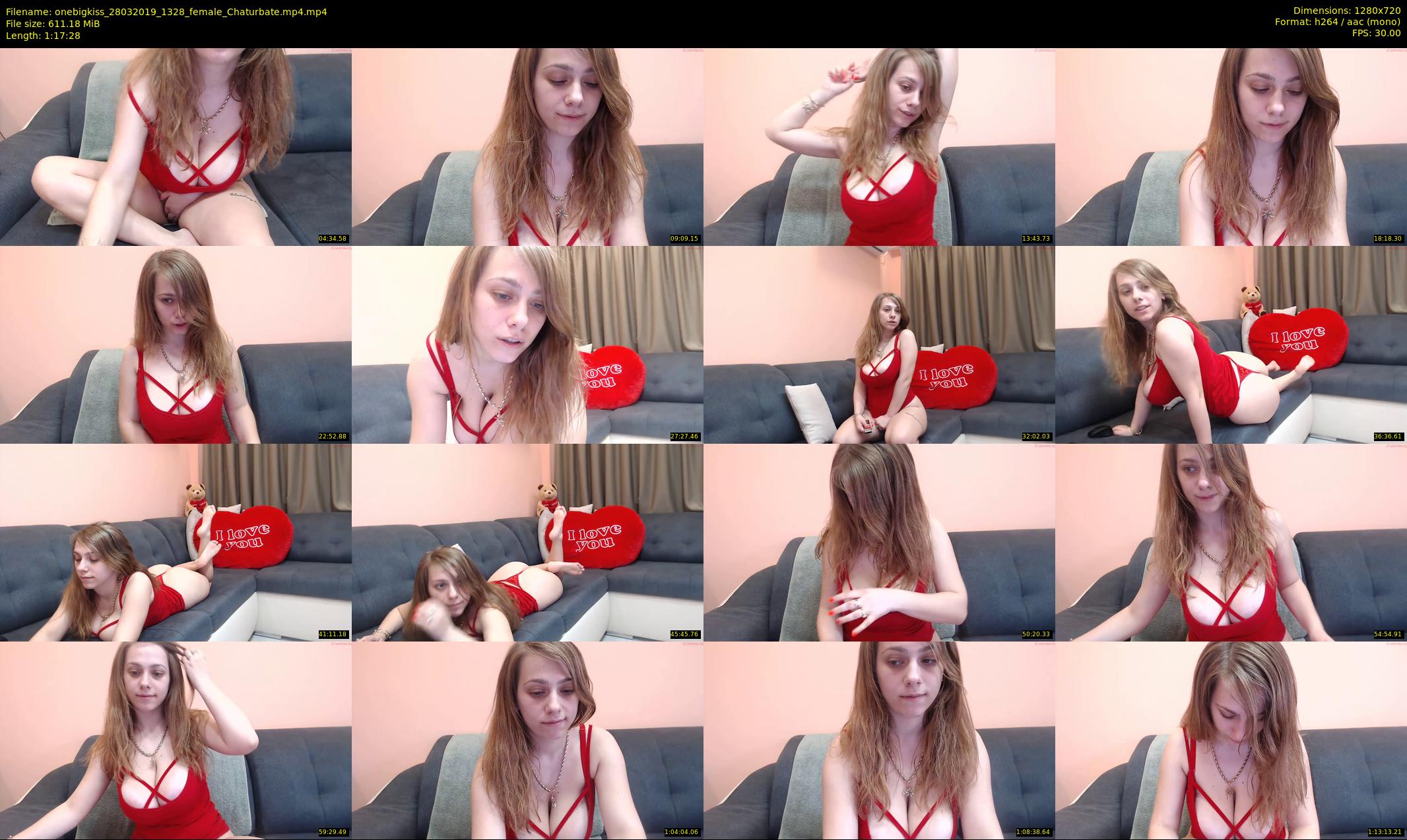 onebigkiss — 78 minute Chaturbate female cam show recording, 720p, Mar 28, 2019