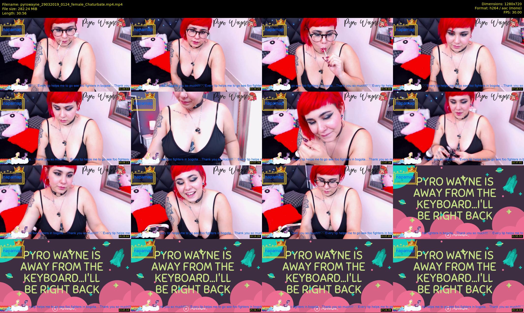 pyrowayne — 31 minute Chaturbate female cam show recording, 720p, Mar 29, 2019