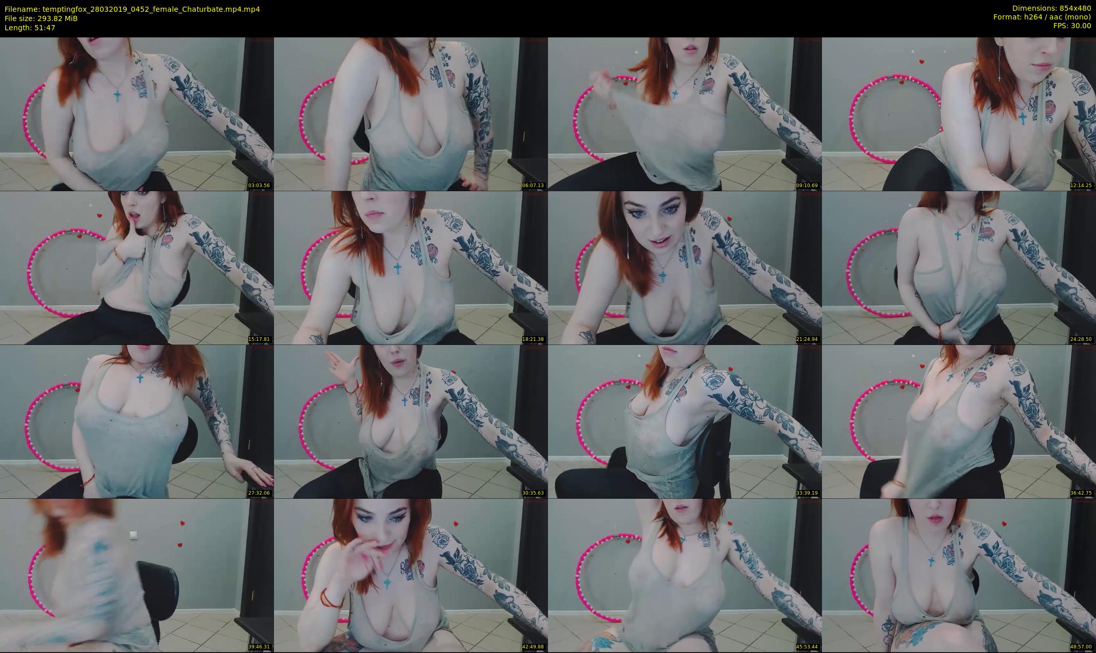 temptingfox — 52 minute Chaturbate female cam show recording, 480p, Mar 28, 2019