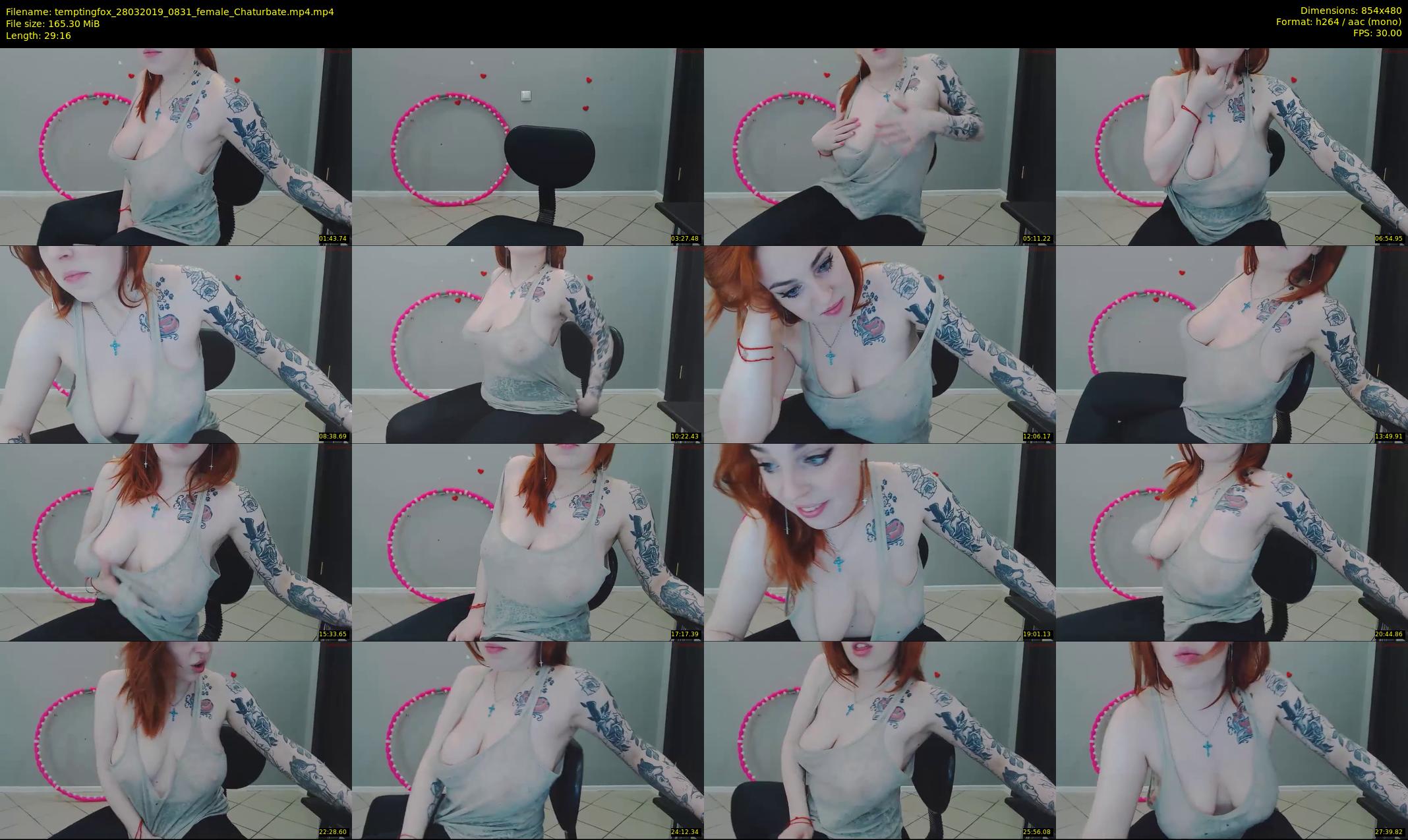 temptingfox — 30 minute Chaturbate female cam show recording, 480p, Mar 28, 2019