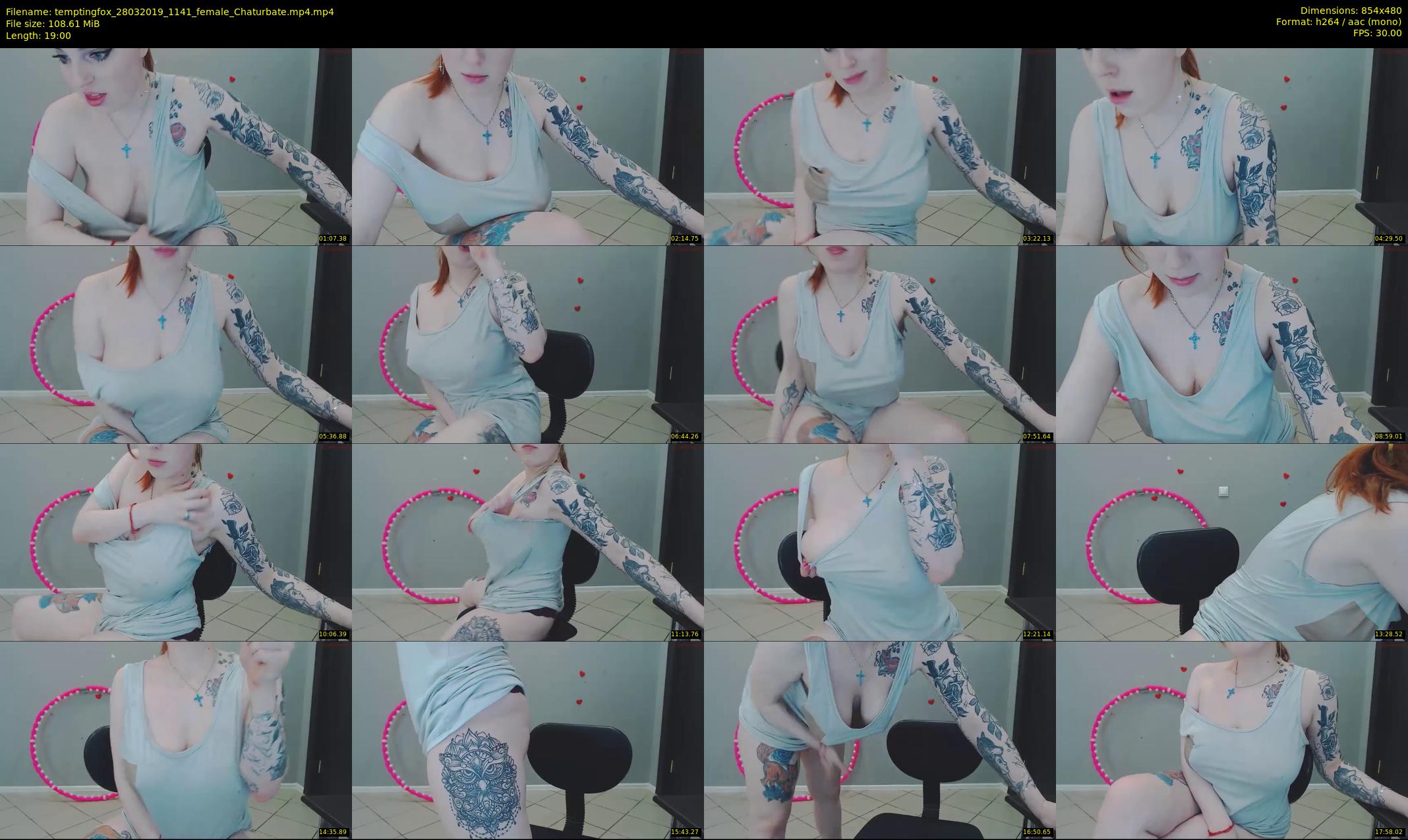 temptingfox — 19 minute Chaturbate female cam show recording, 480p, Mar 28, 2019