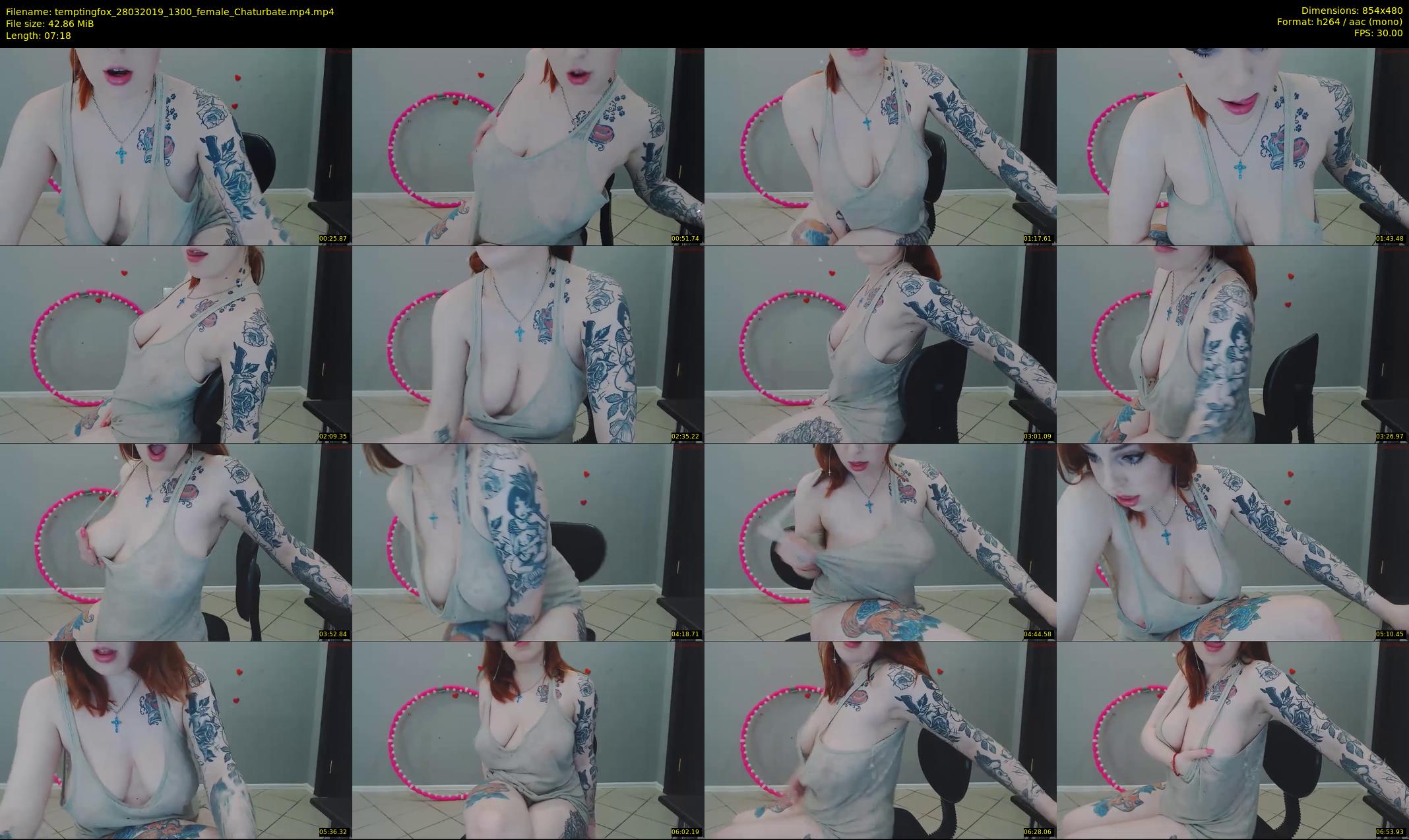 temptingfox — 8 minute Chaturbate female cam show recording, 480p, Mar 28, 2019