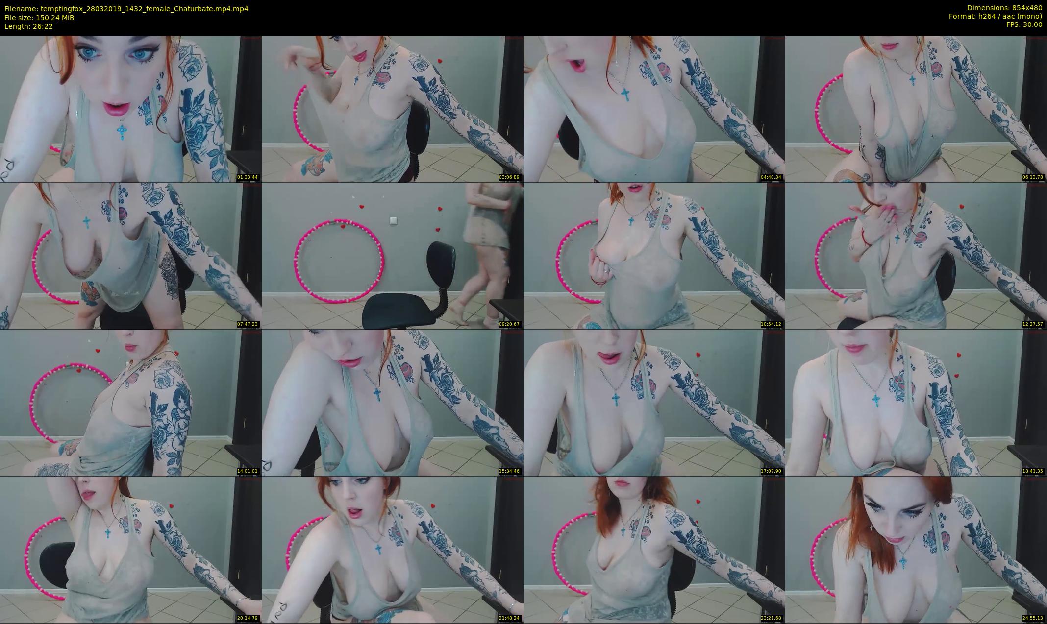 temptingfox — 27 minute Chaturbate female cam show recording, 480p, Mar 28, 2019