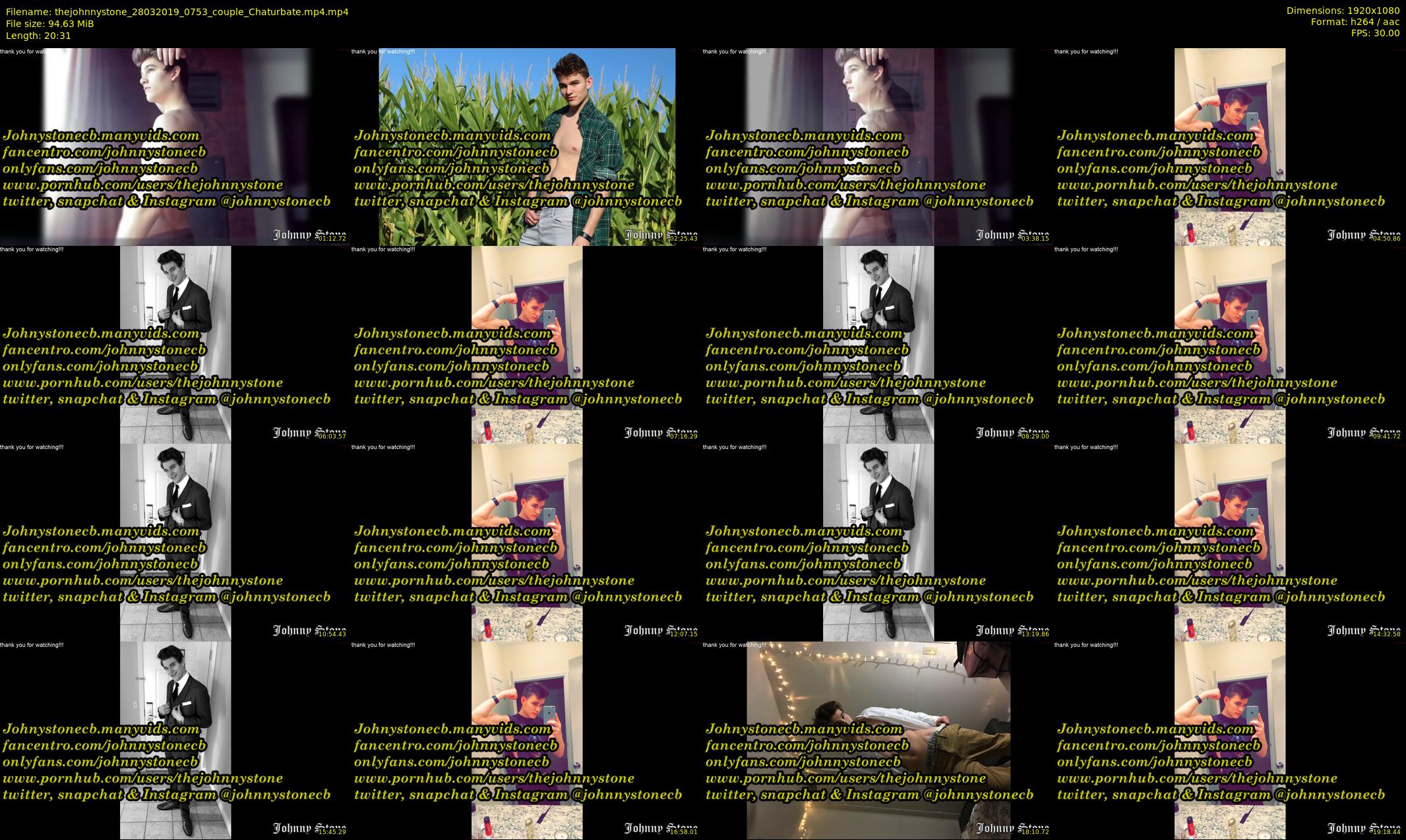 thejohnnystone — 21 minute Chaturbate male cam show recording, 1080p, Mar 28, 2019