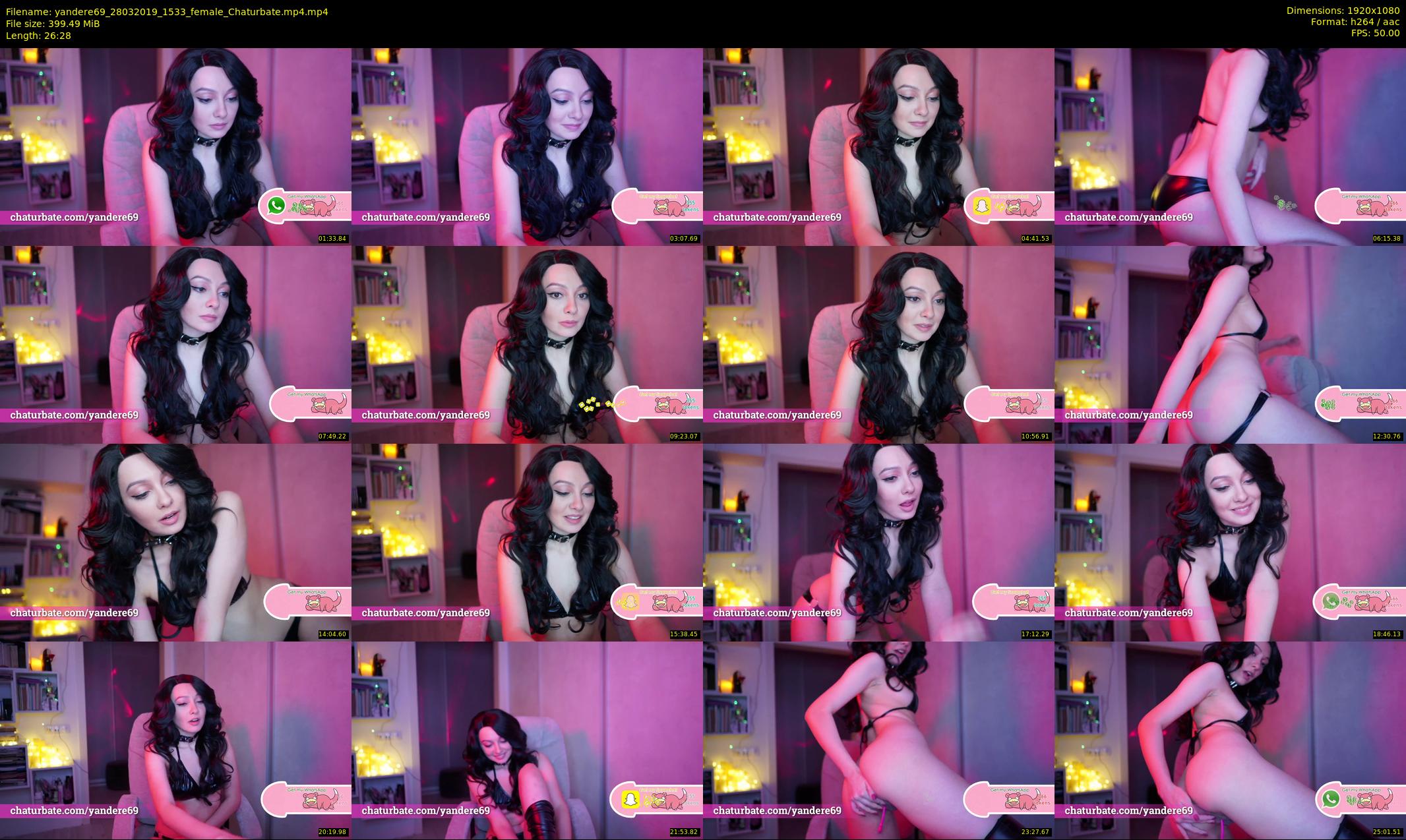 yandere69 — 27 minute Chaturbate female cam show recording, 1080p, Mar 28, 2019