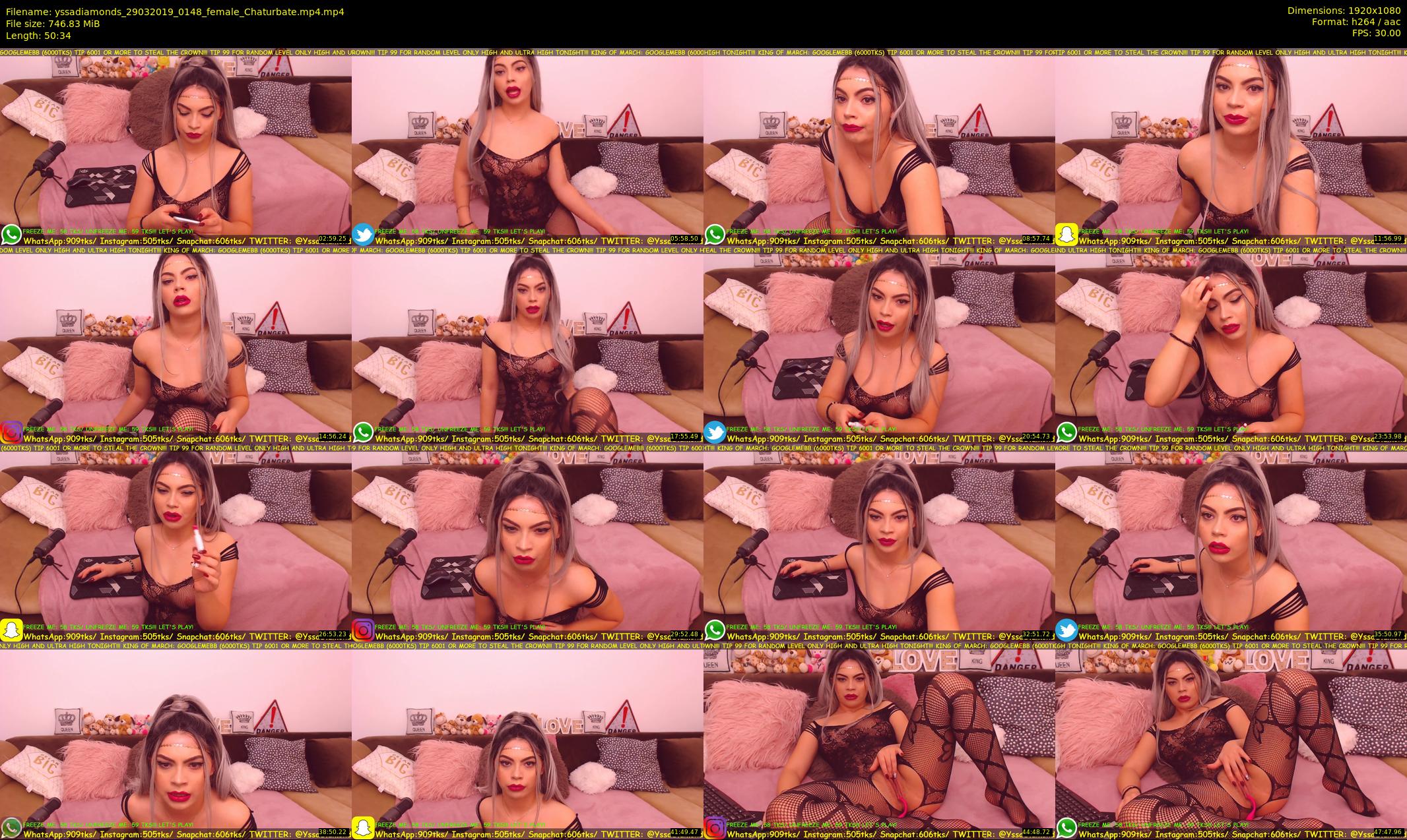 yssadiamonds — 51 minute Chaturbate female cam show recording, 1080p, Mar 29, 2019