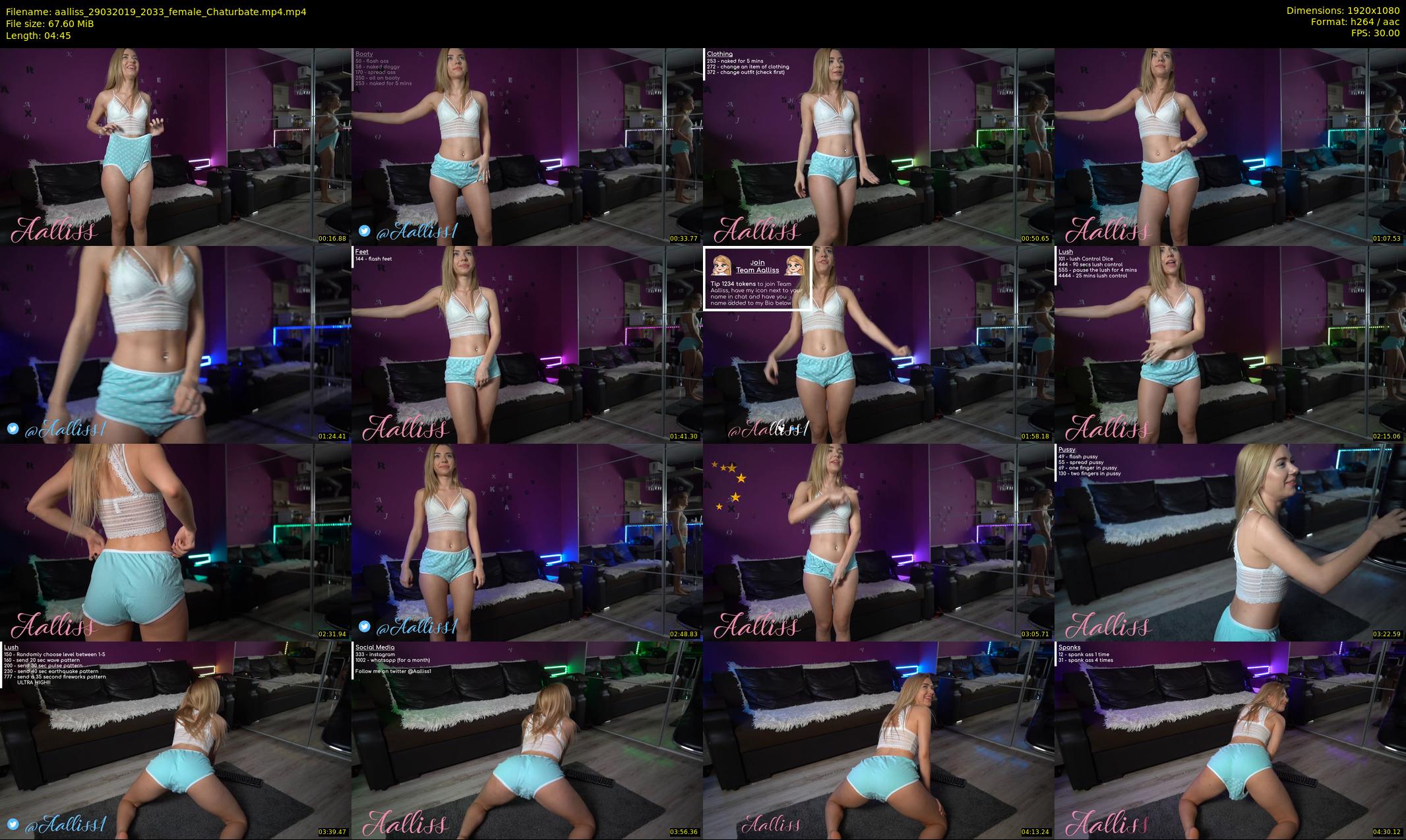 aalliss — 5 minute Chaturbate female cam show recording, 1080p, Mar 29, 2019