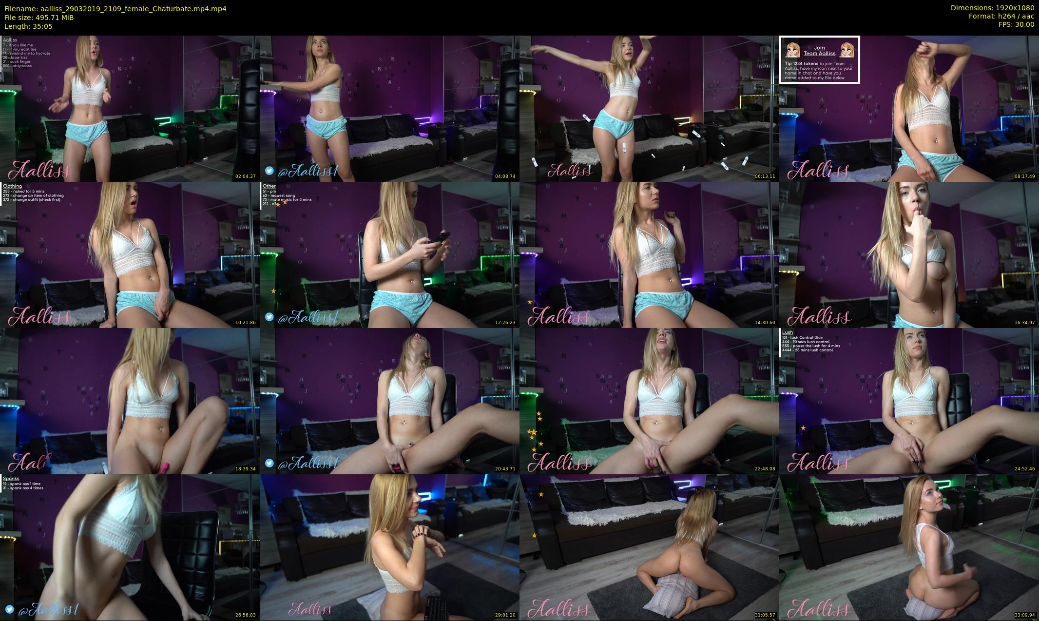 aalliss — 36 minute Chaturbate female cam show recording, 1080p, Mar 29, 2019
