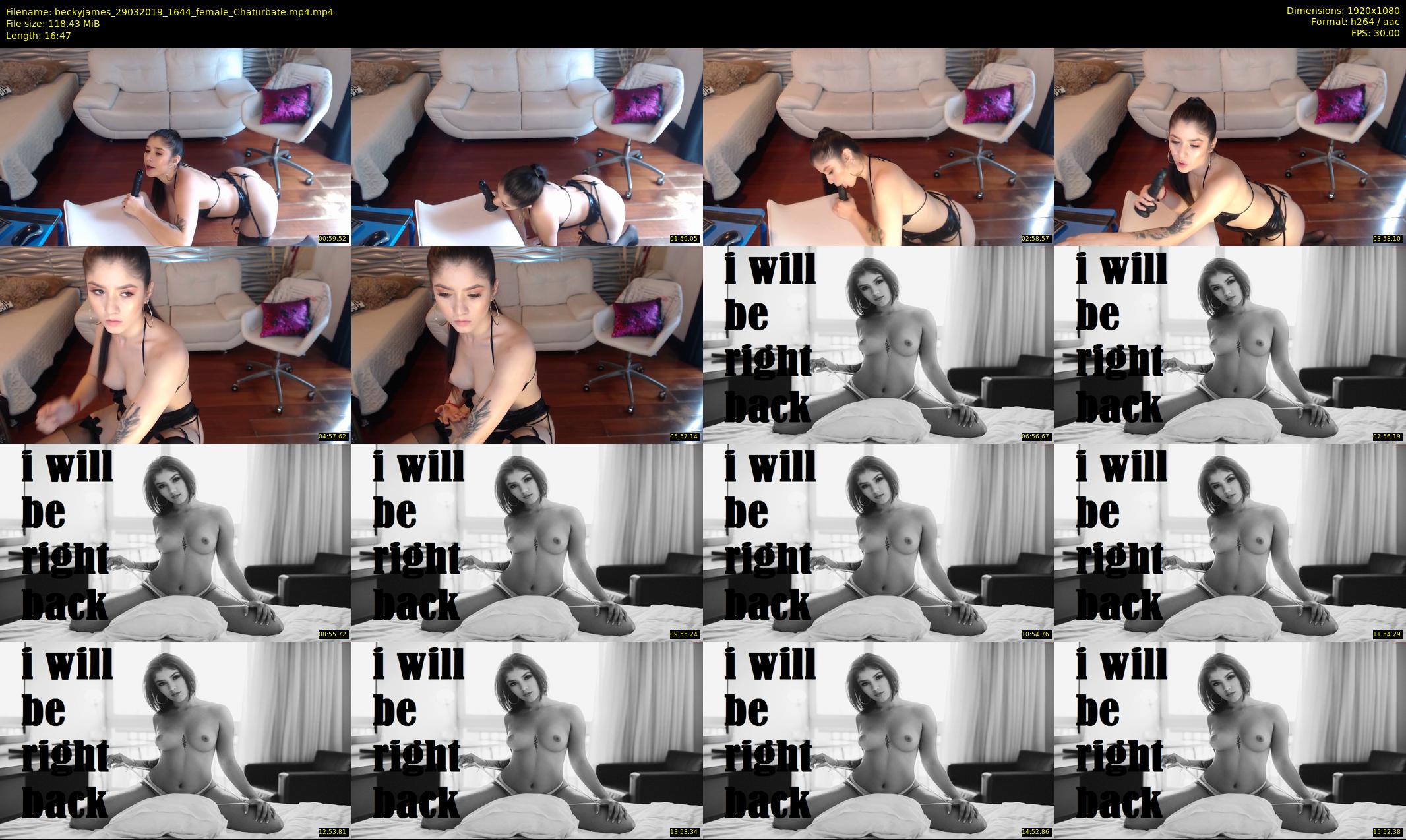 beckyjames — 17 minute Chaturbate female cam show recording, 1080p, Mar 29, 2019