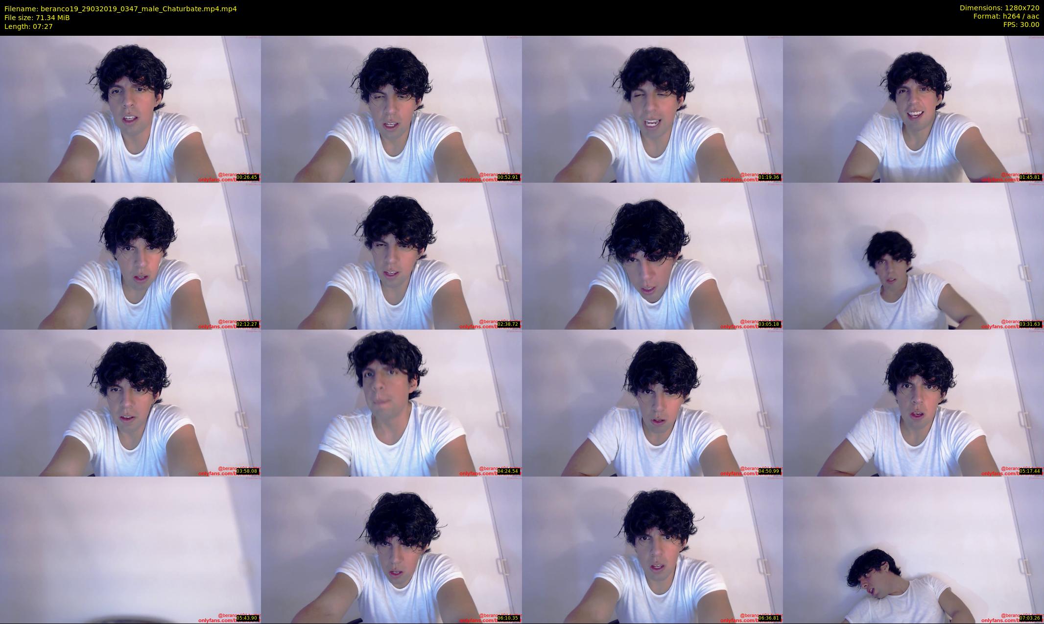 beranco19 — 8 minute Chaturbate male cam show recording, 720p, Mar 29, 2019