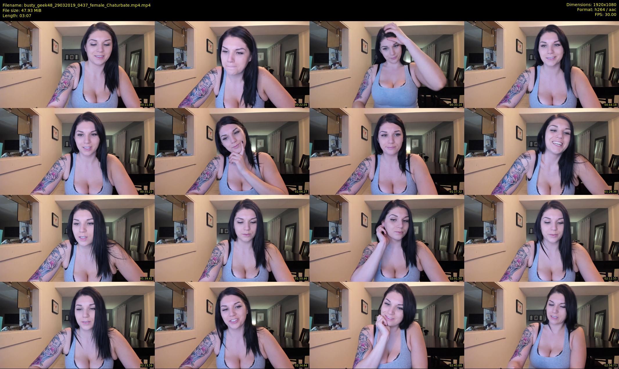 busty_geek48 — 4 minute Chaturbate female cam show recording, 1080p, Mar 29, 2019