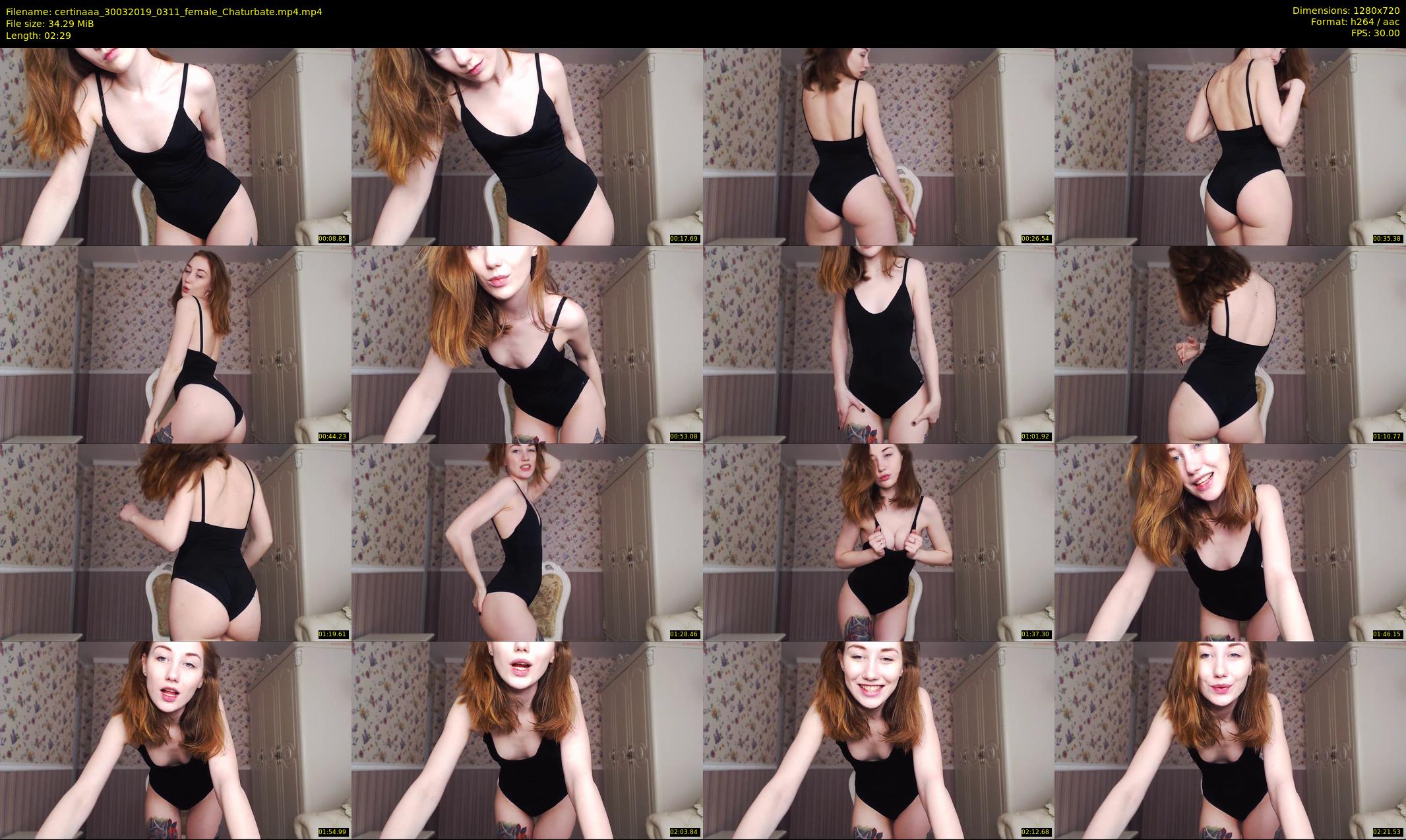 certinaaa — 3 minute Chaturbate female cam show recording, 720p, Mar 30, 2019