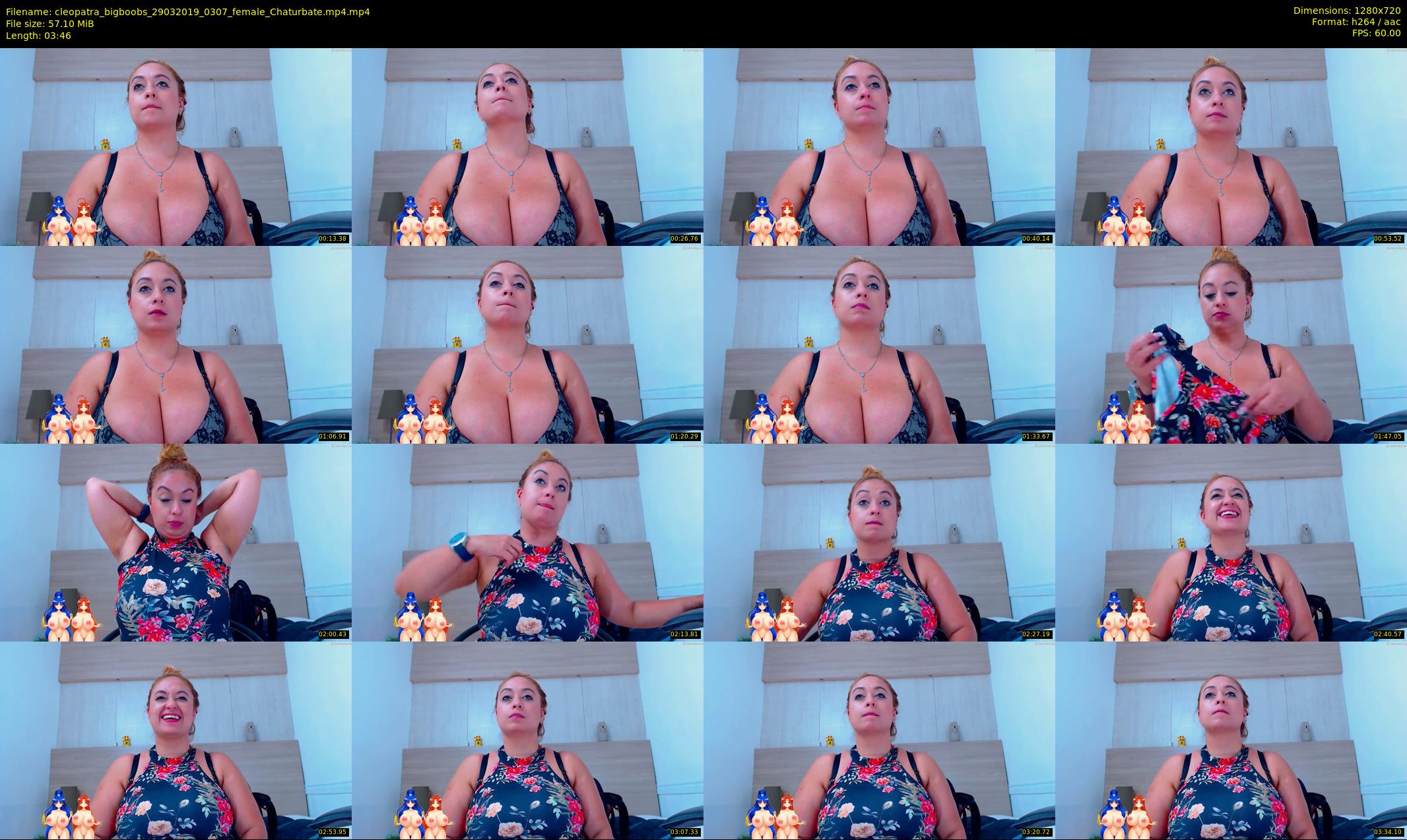 cleopatra_bigboobs — 4 minute Chaturbate female cam show recording, 720p, Mar 29, 2019