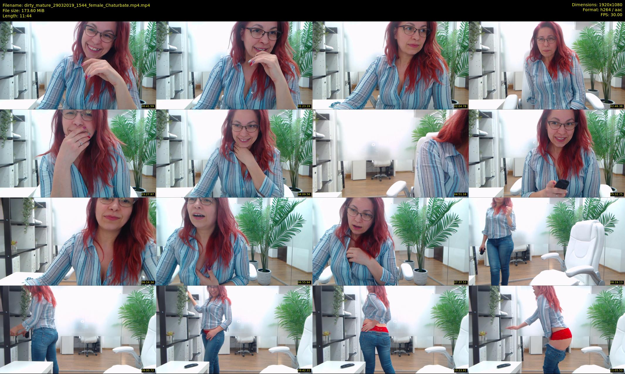 dirty_mature — 12 minute Chaturbate female cam show recording, 1080p, Mar 29, 2019