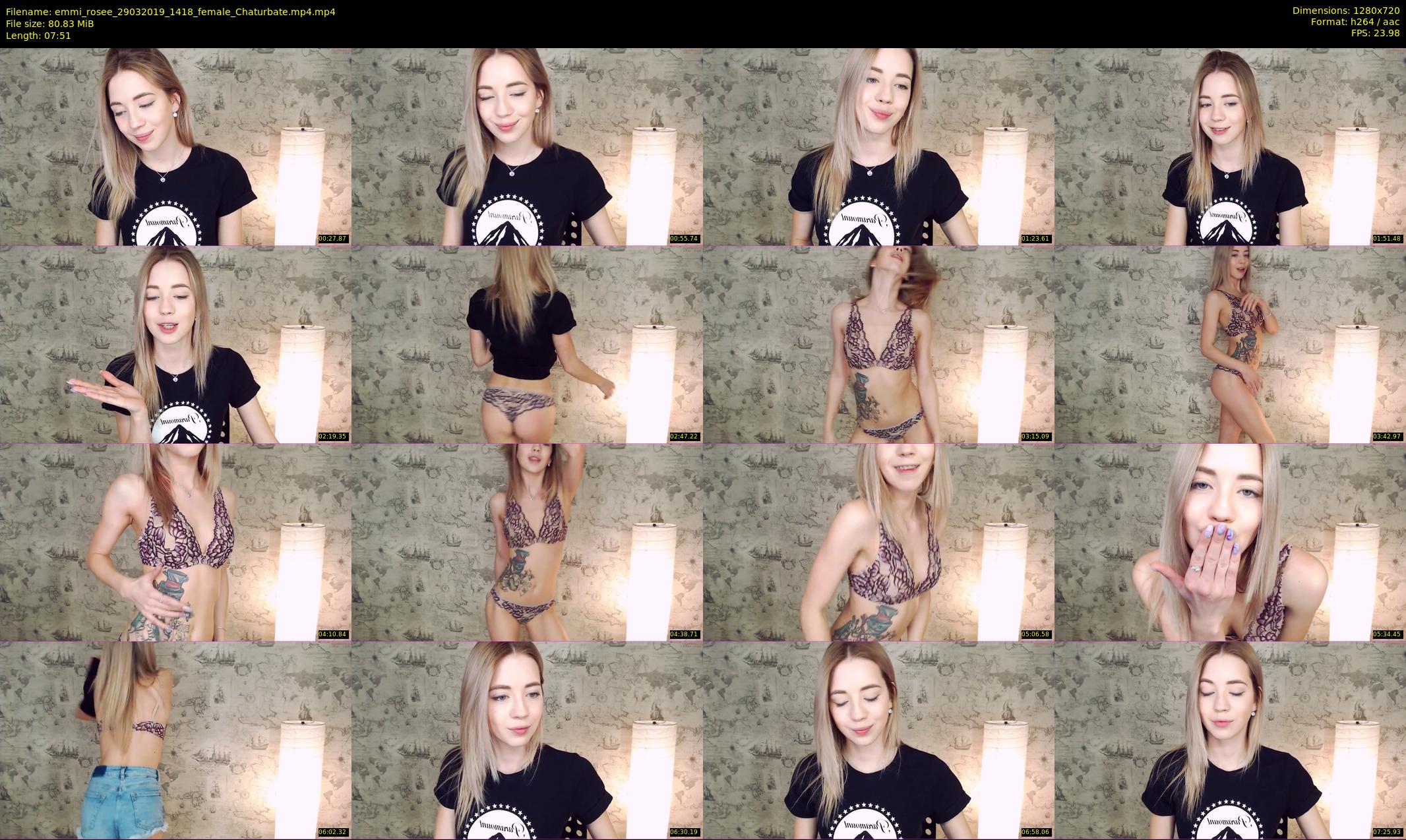 emmi_rosee — 8 minute Chaturbate female cam show recording, 720p, Mar 29, 2019