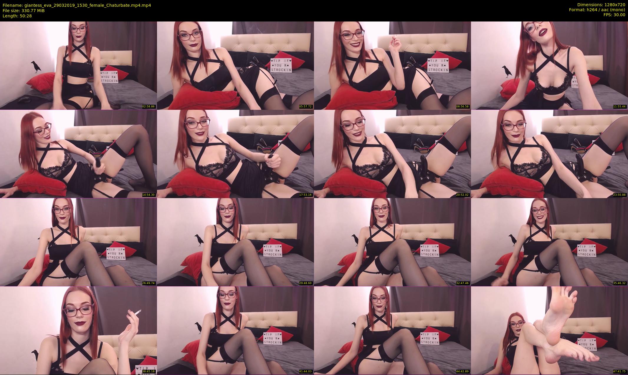 giantess_eva — 51 minute Chaturbate female cam show recording, 720p, Mar 29, 2019