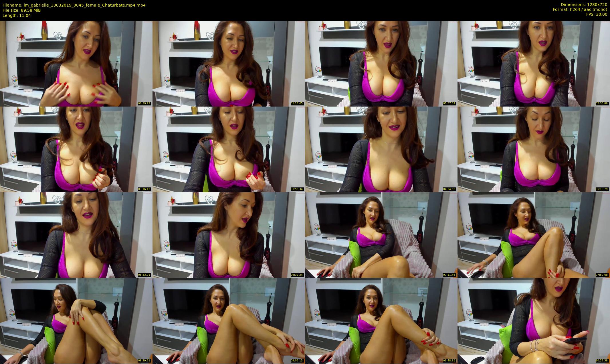 im_gabrielle — 12 minute Chaturbate female cam show recording, 720p, Mar 30, 2019