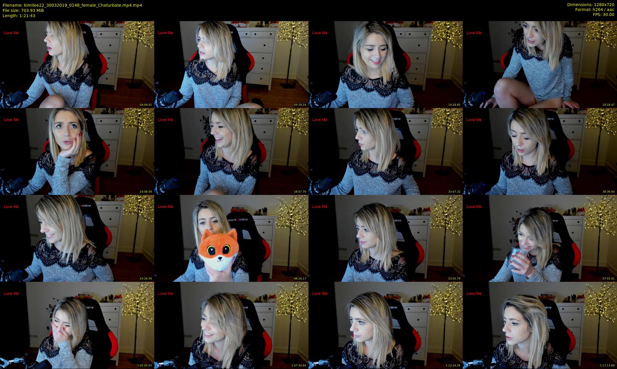 kimilee22 — 82 minute Chaturbate female cam show recording, 720p, Mar 30, 2019