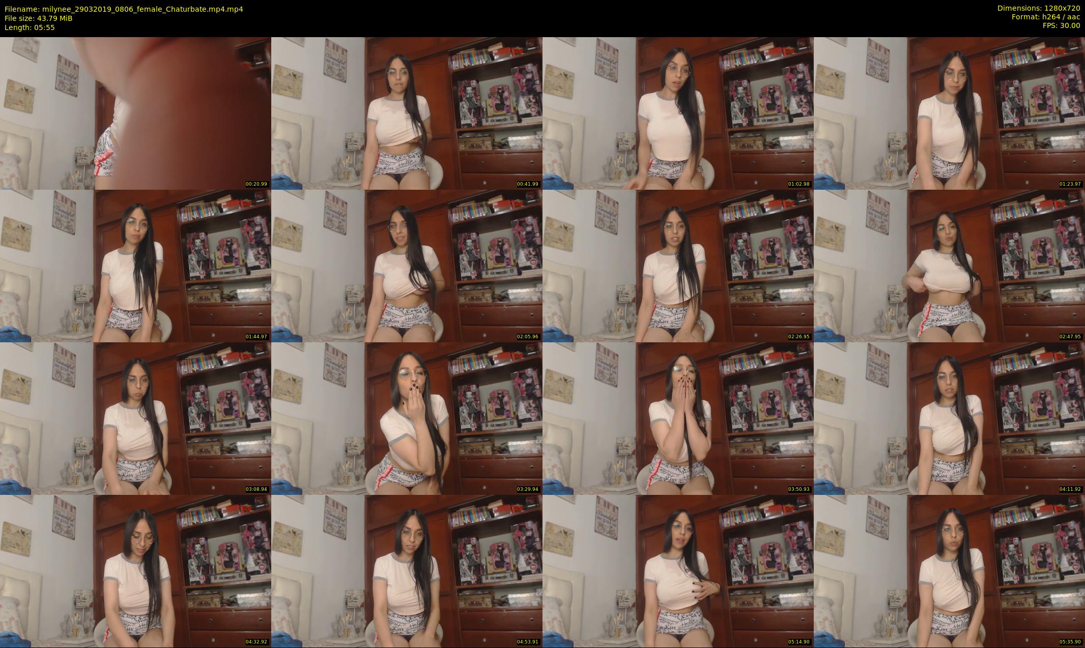 milynee — 6 minute Chaturbate female cam show recording, 720p, Mar 29, 2019