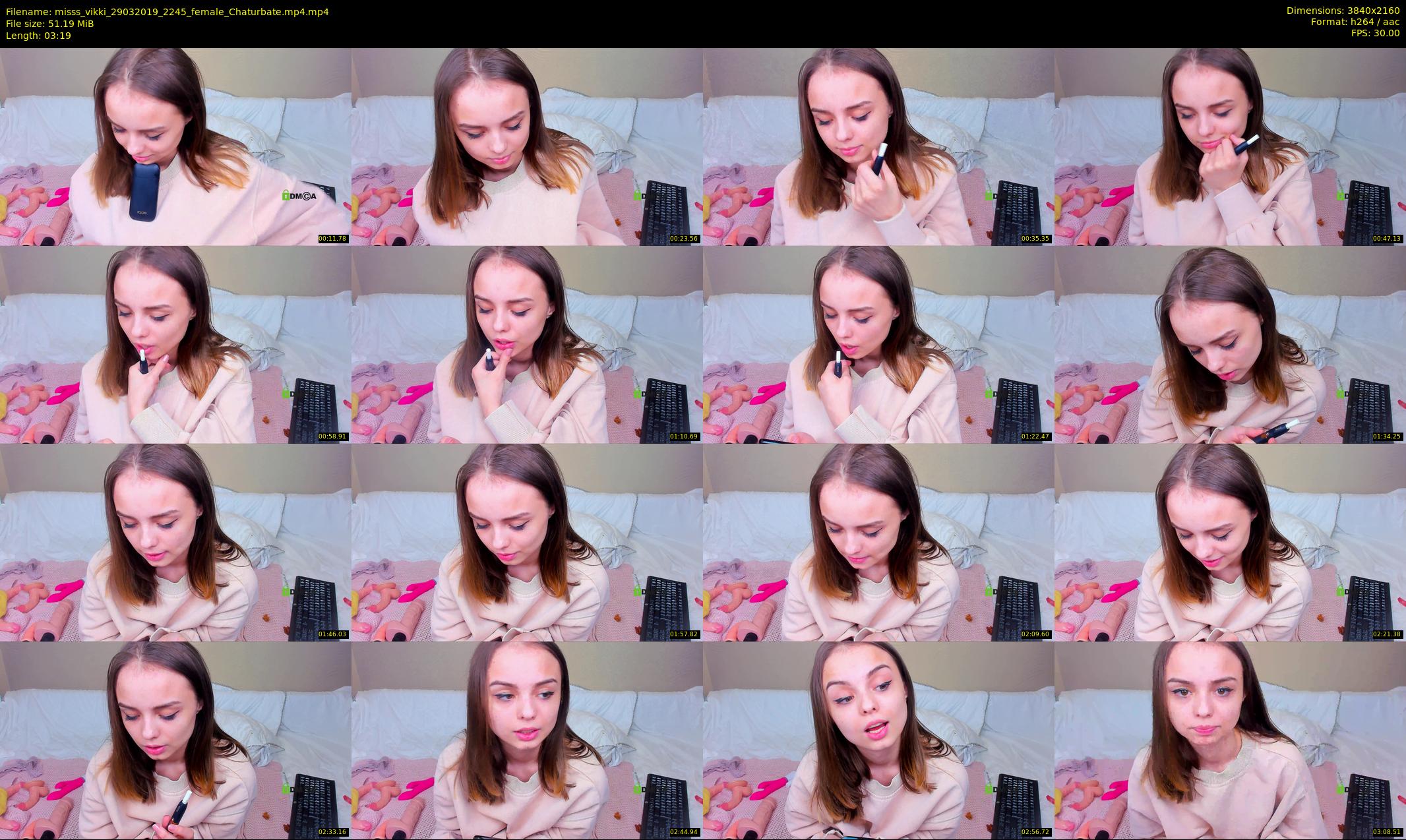 misss_vikki — 4 minute Chaturbate female cam show recording, 4K, Mar 29, 2019