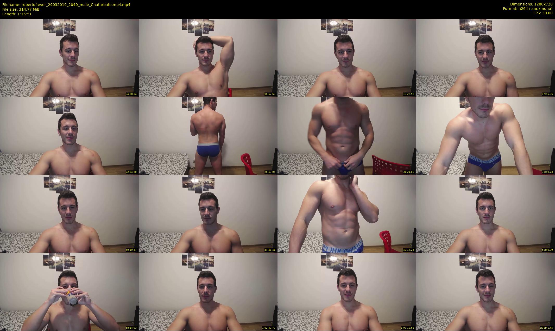 roberto4ever — 76 minute Chaturbate male cam show recording, 720p, Mar 29, 2019