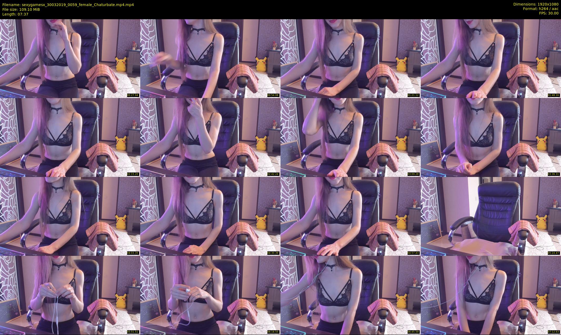sexygamesx — 8 minute Chaturbate female cam show recording, 1080p, Mar 30, 2019