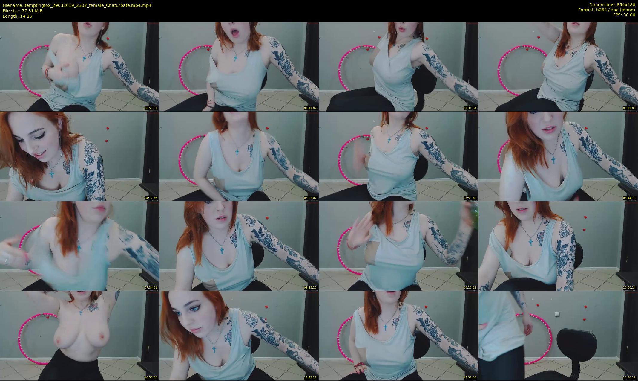 temptingfox — 15 minute Chaturbate female cam show recording, 480p, Mar 29, 2019