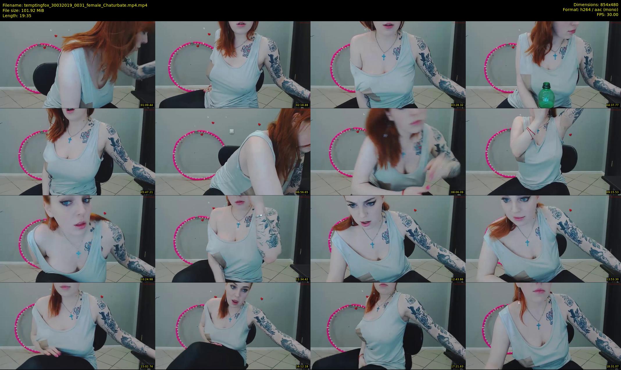temptingfox — 20 minute Chaturbate female cam show recording, 480p, Mar 30, 2019