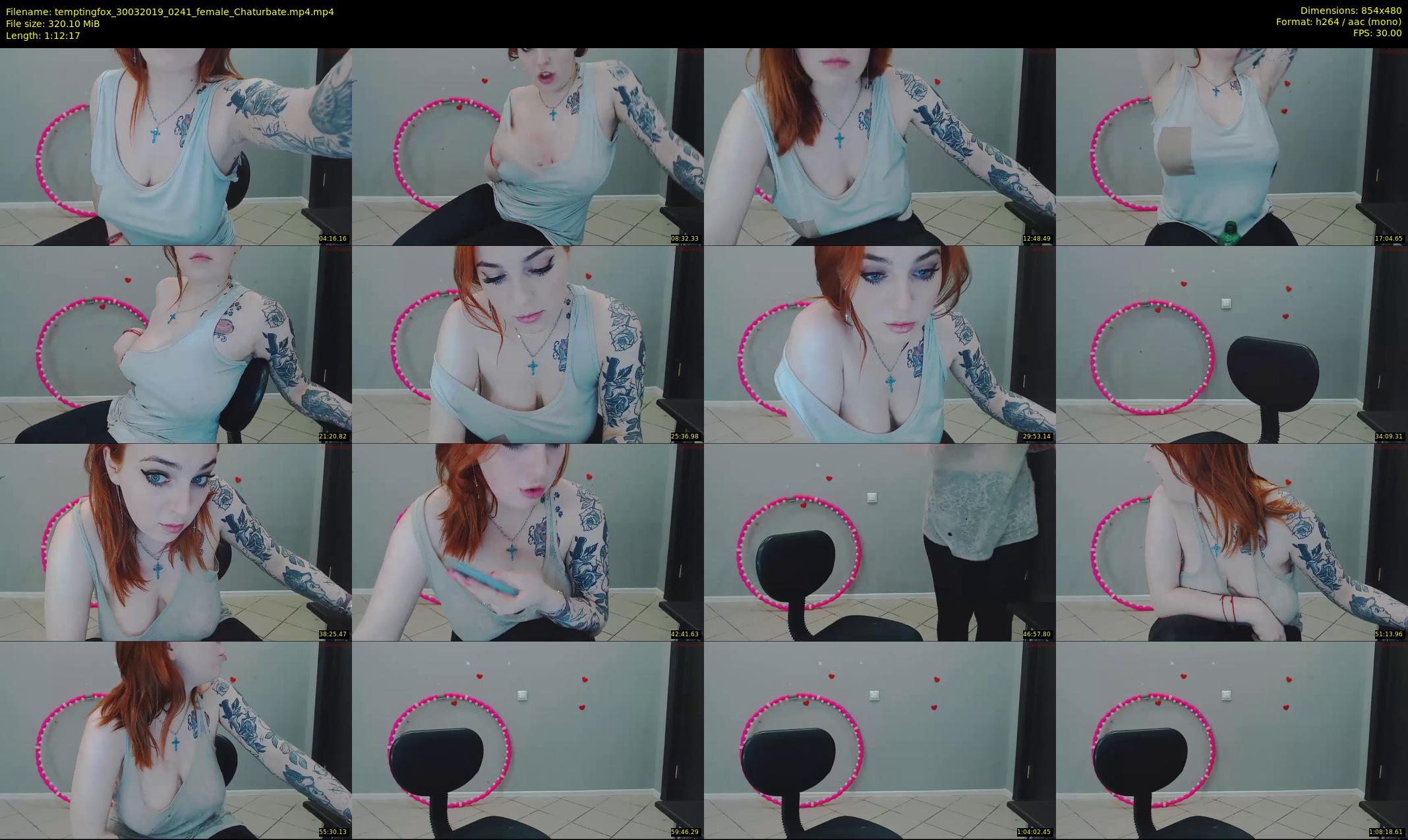 temptingfox — 73 minute Chaturbate female cam show recording, 480p, Mar 30, 2019