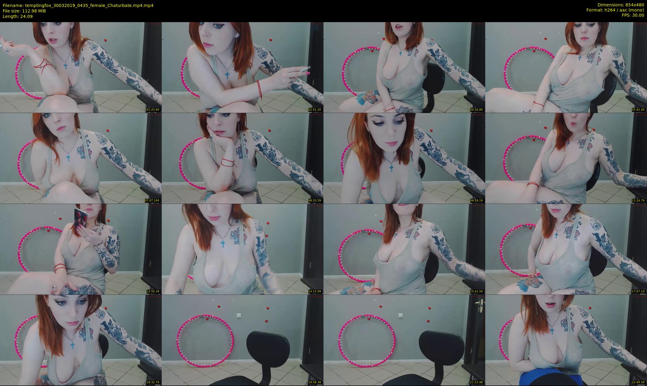 temptingfox — 25 minute Chaturbate female cam show recording, 480p, Mar 30, 2019