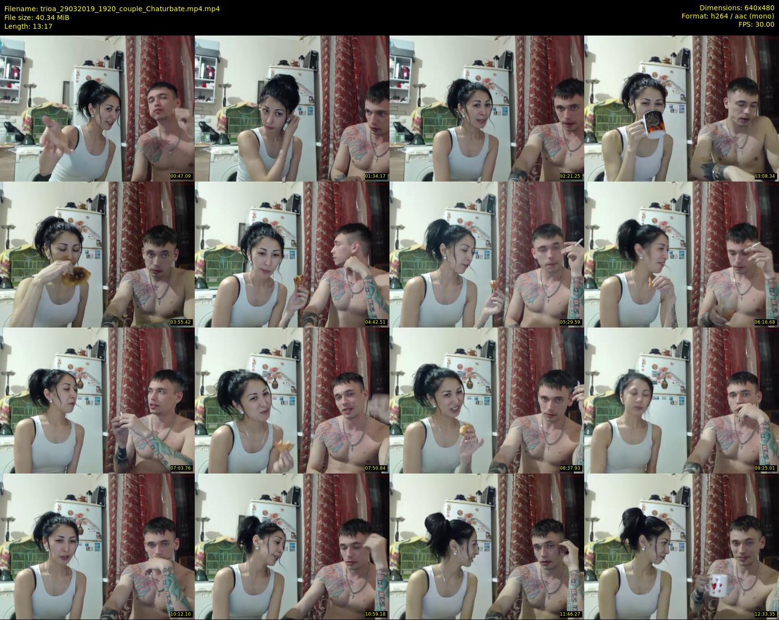 trioa — 14 minute Chaturbate couple cam show recording, 480p, Mar 29, 2019