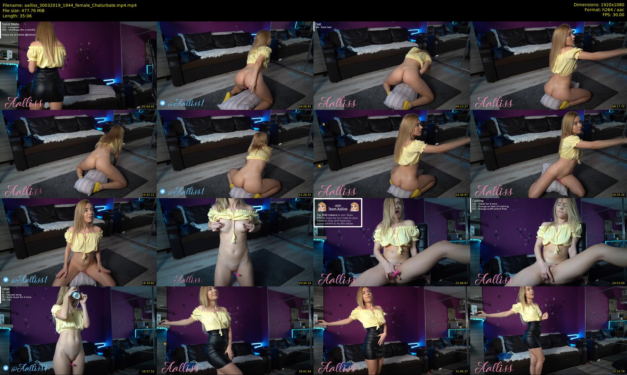 aalliss — 36 minute Chaturbate female cam show recording, 1080p, Mar 30, 2019